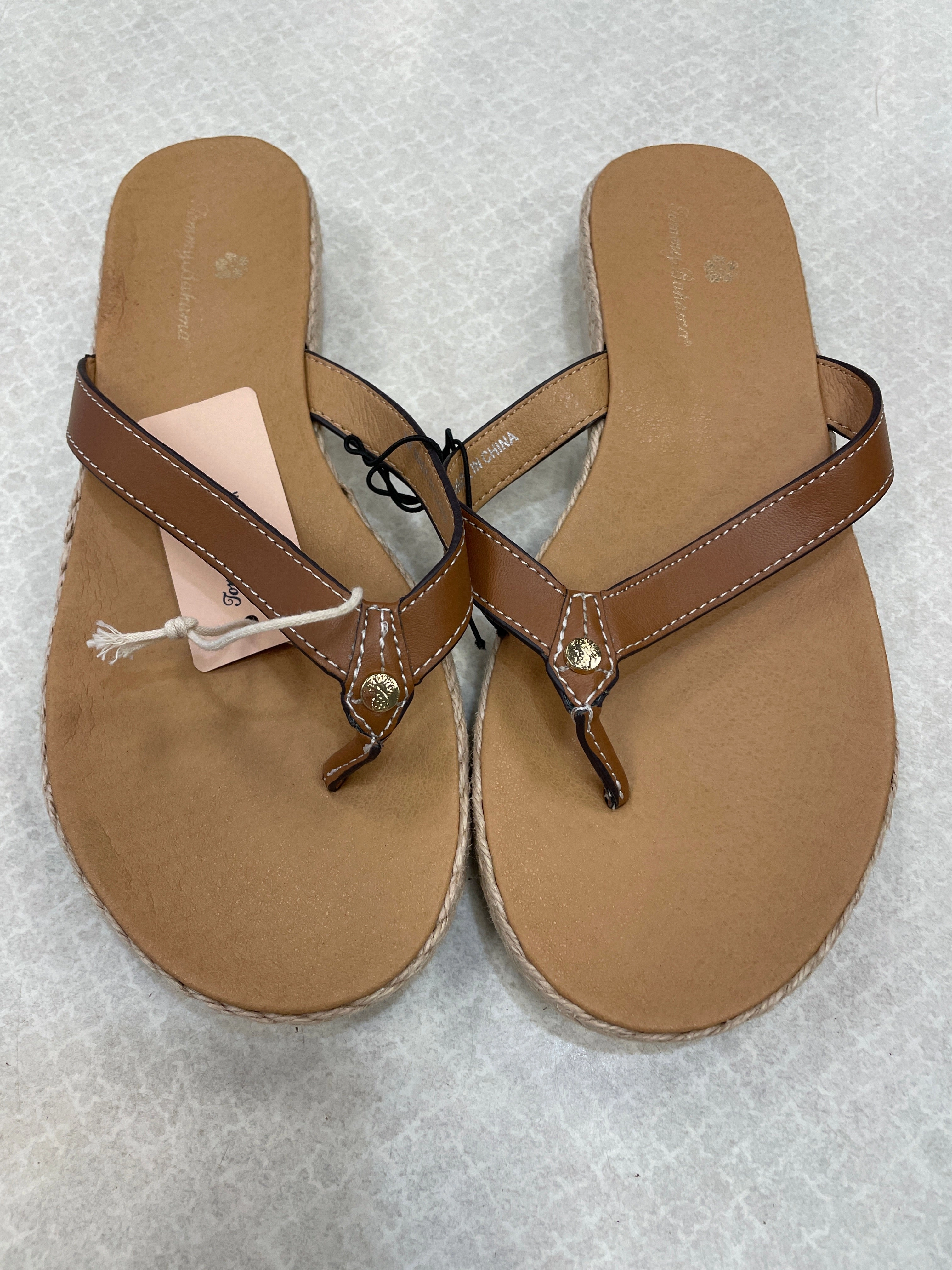 Sandals Flip Flops By Tommy Bahama In Tan, Size: 7