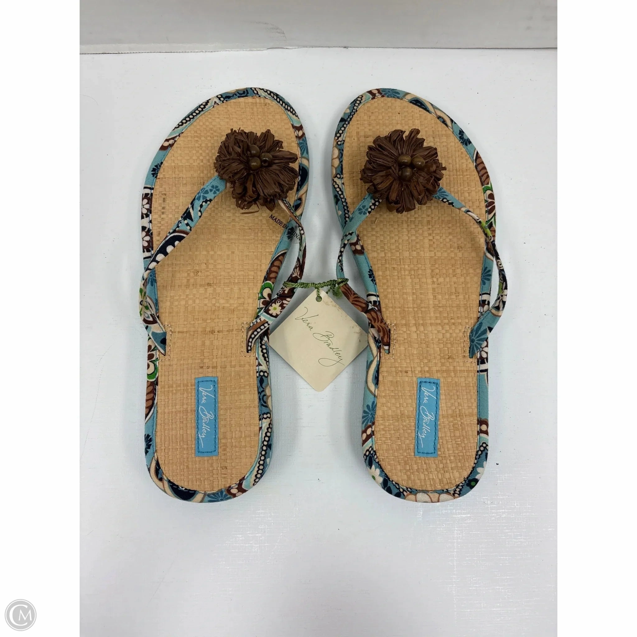 Sandals Flip Flops By Vera Bradley In Blue, Size: 8