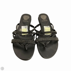 Sandals Flip Flops By Vince Camuto In Black, Size: 9