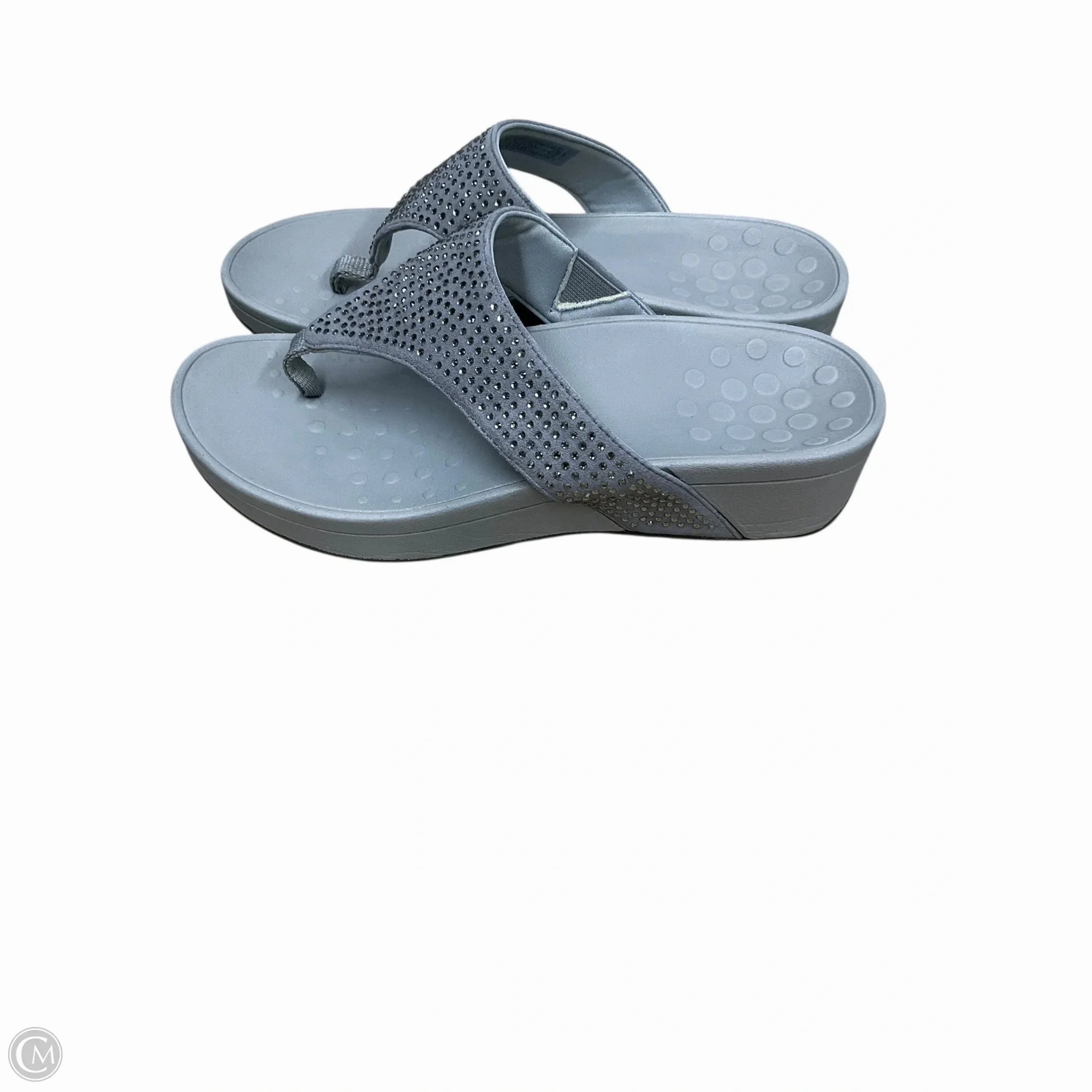 Sandals Flip Flops By Vionic In Grey, Size: 8