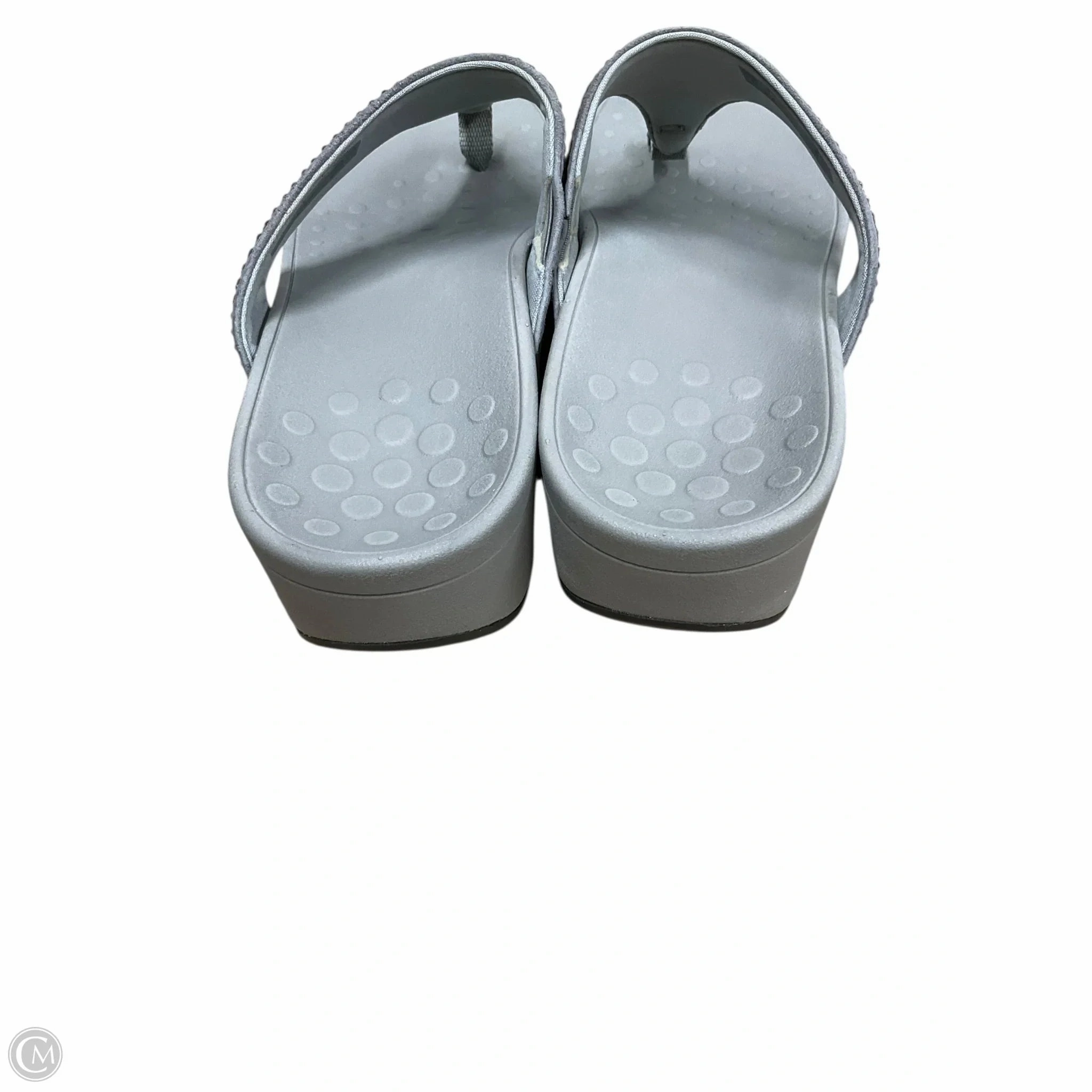 Sandals Flip Flops By Vionic In Grey, Size: 8