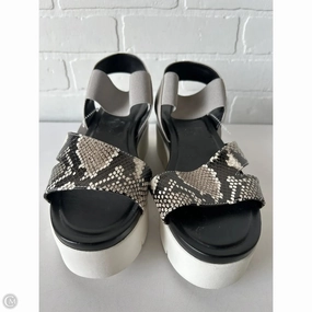 Sandals Heels Block By Franco Sarto In Snakeskin Print, Size: 9