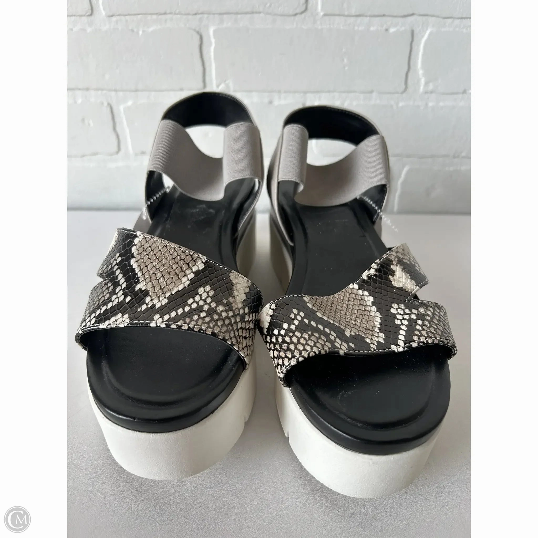 Sandals Heels Block By Franco Sarto In Snakeskin Print, Size: 9