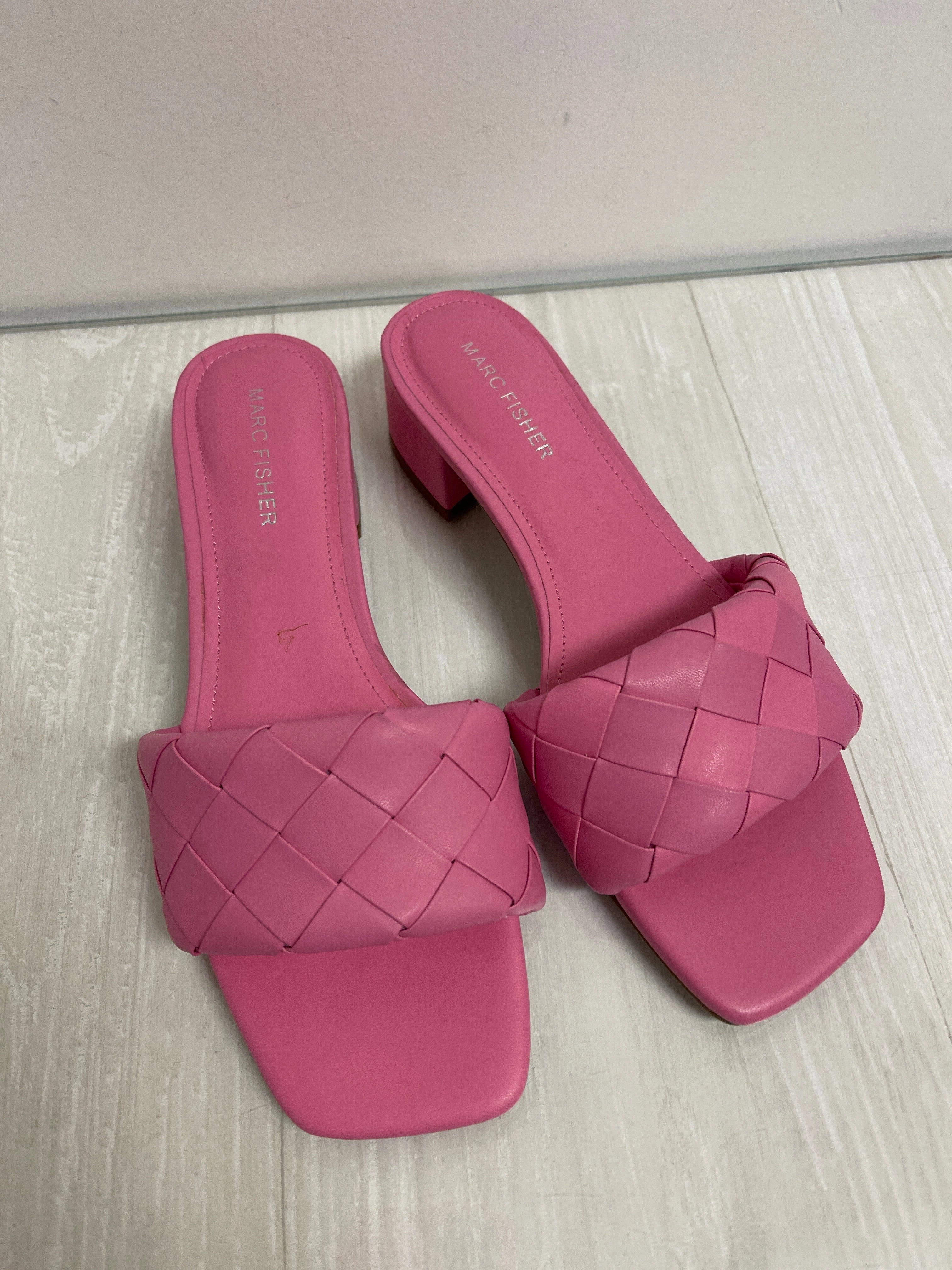 Sandals Heels Block By Marc Fisher In Pink, Size: 7