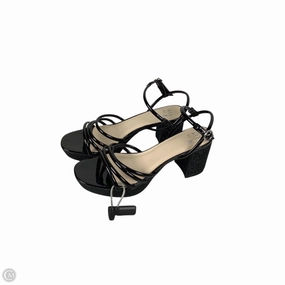 Sandals Heels Block By Mix No 6 In Black, Size: 7.5