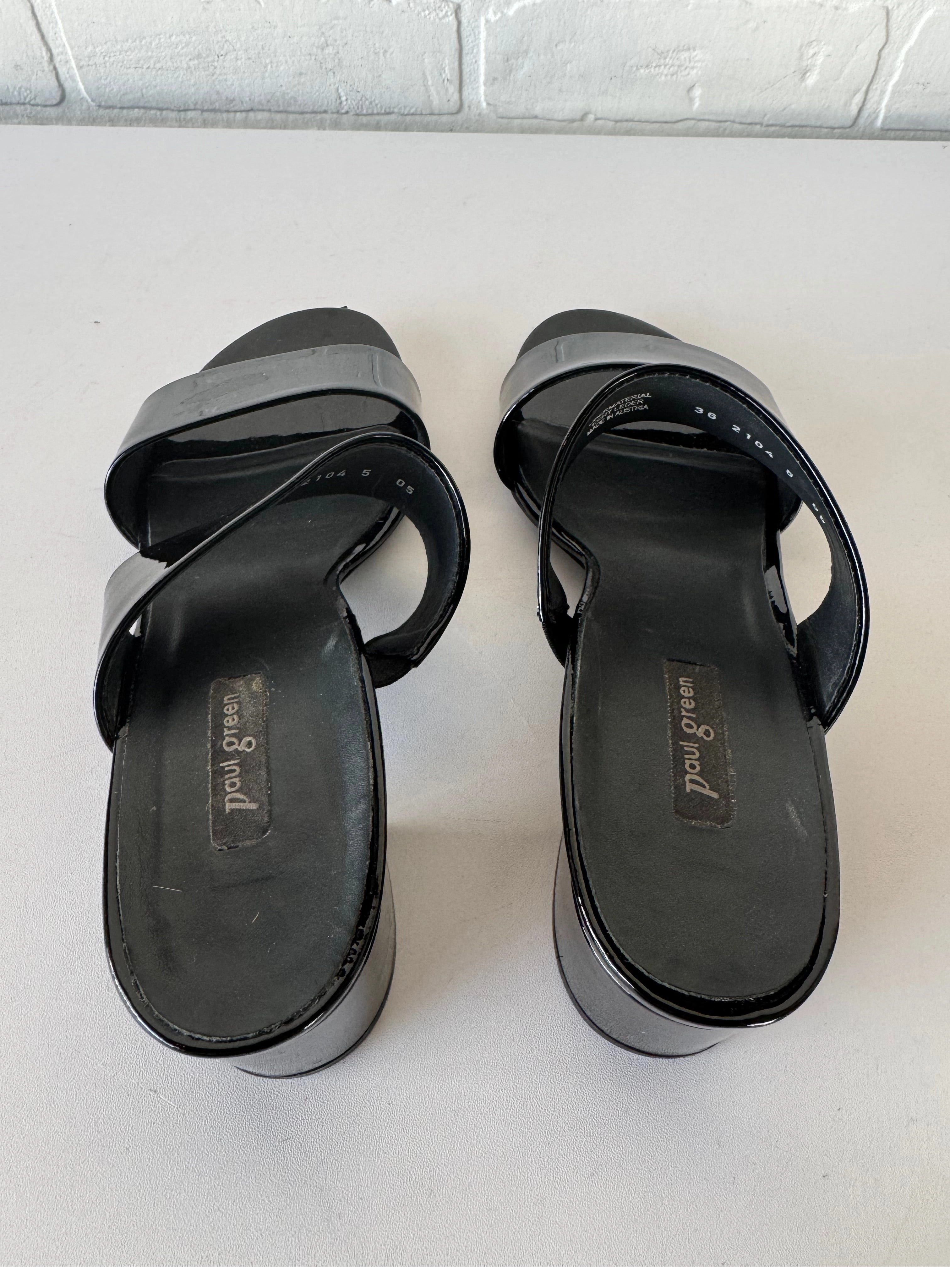 Sandals Heels Block By Paul Green In Black, Size: 7.5