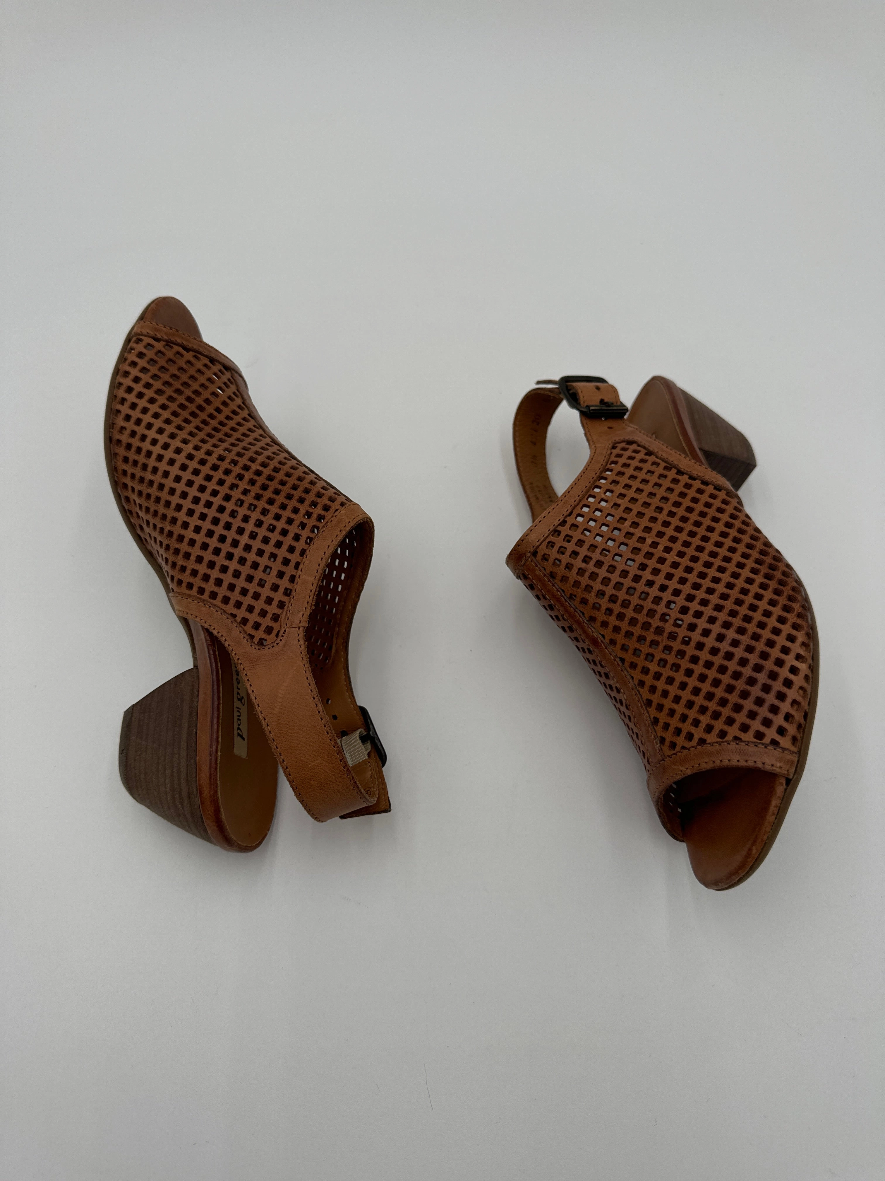 Sandals Heels Block By Paul Green In Brown