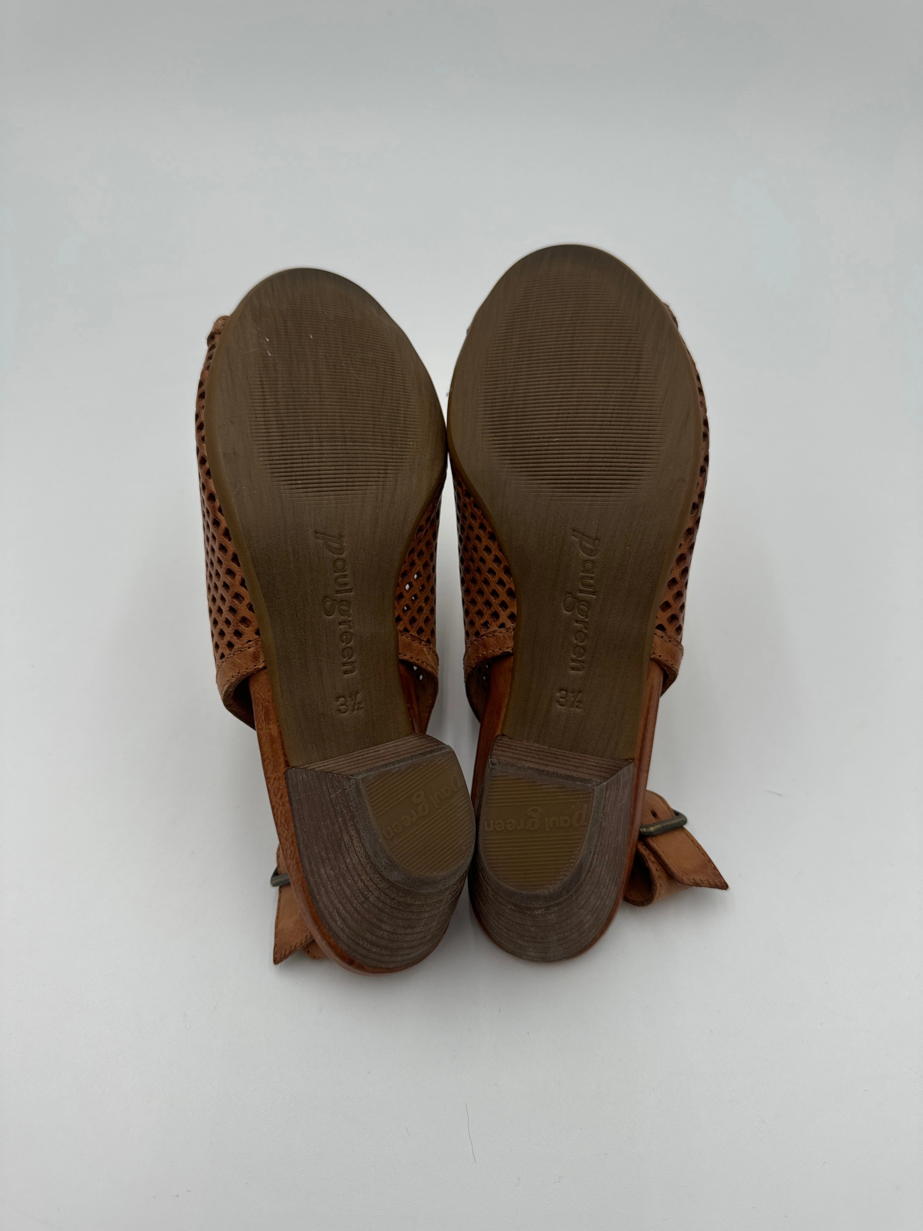 Sandals Heels Block By Paul Green In Brown