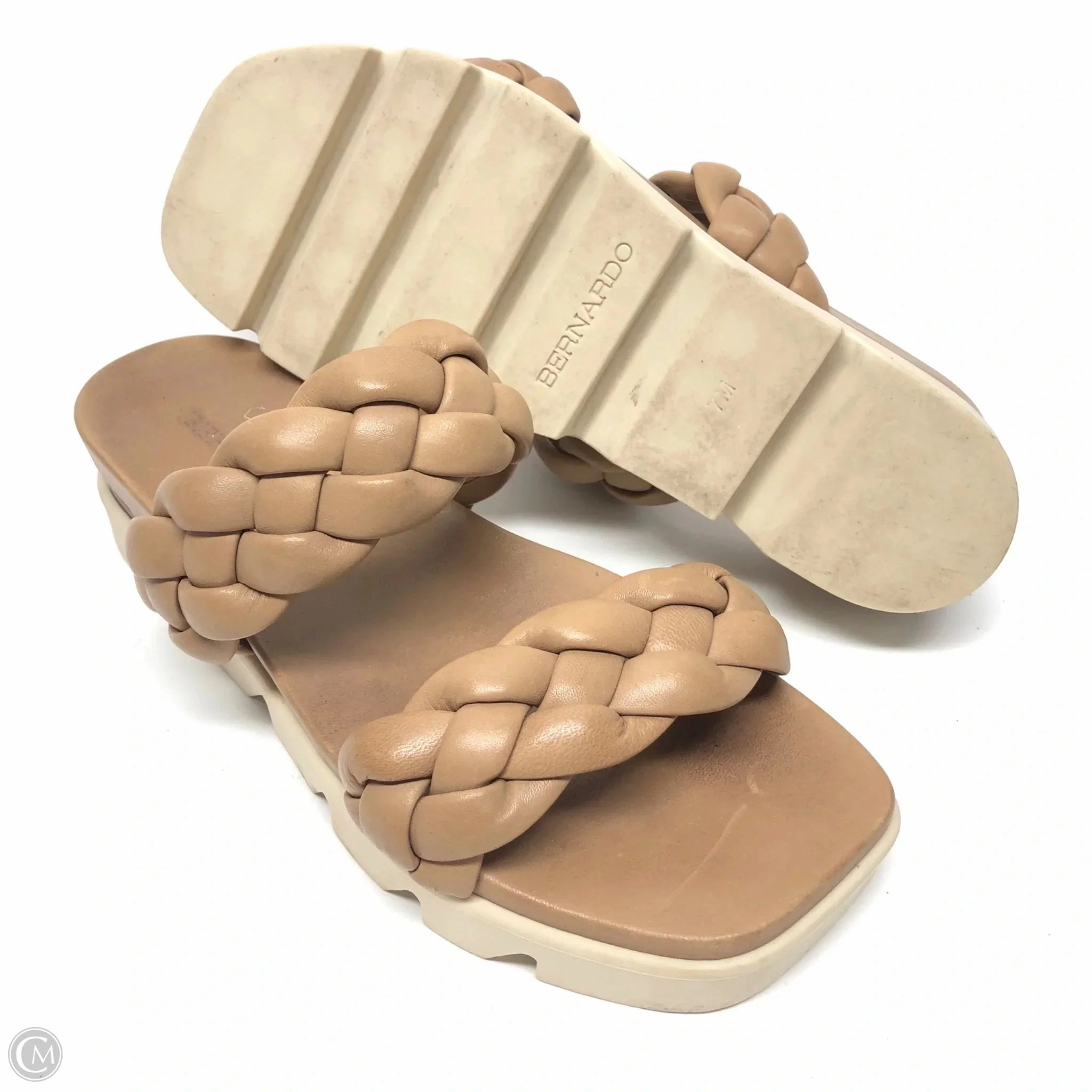 Sandals Heels Platform By Bernardo In Beige, Size: 7