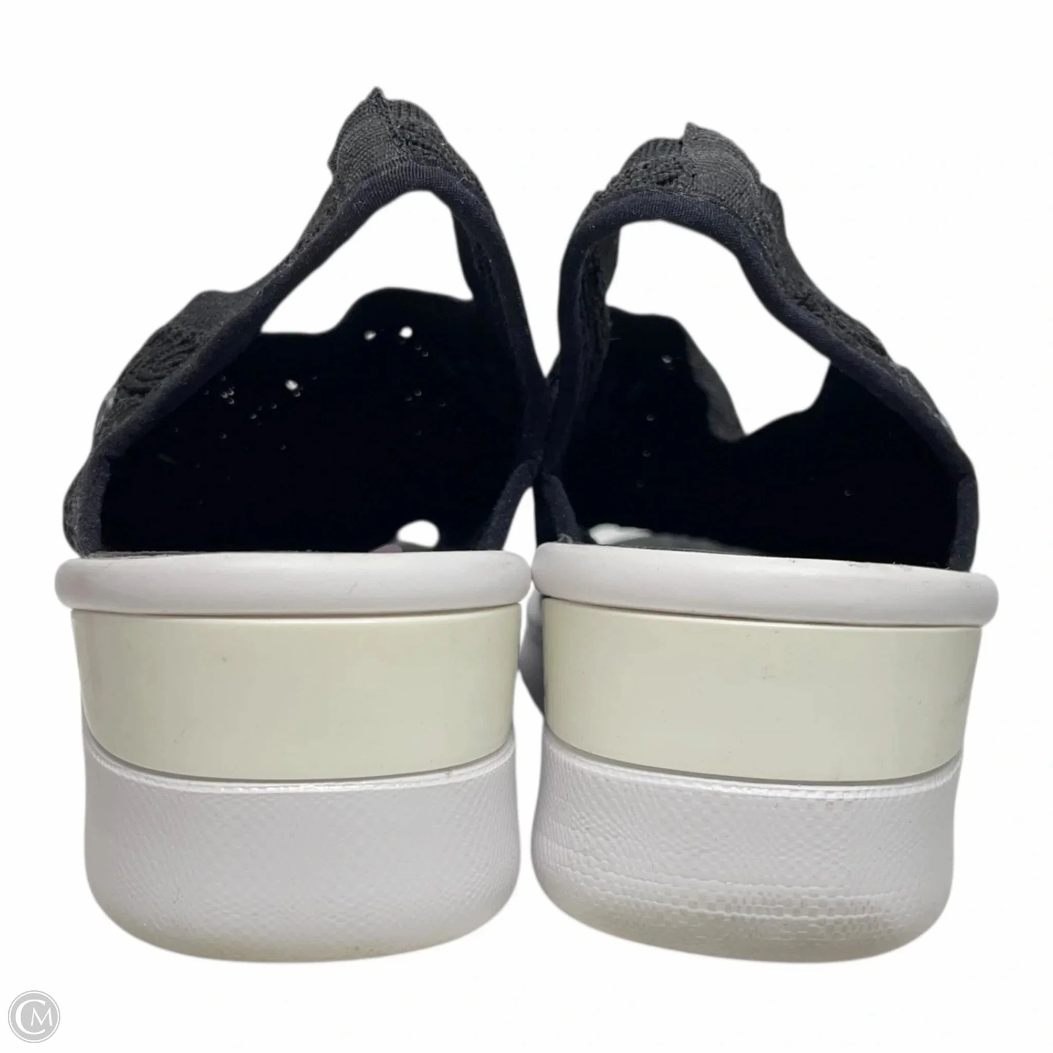 Sandals Heels Platform By Bzees In Black & White, Size: 9