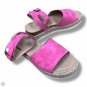 Sandals Heels Platform By Clothes Mentor In Pink, Size: 9