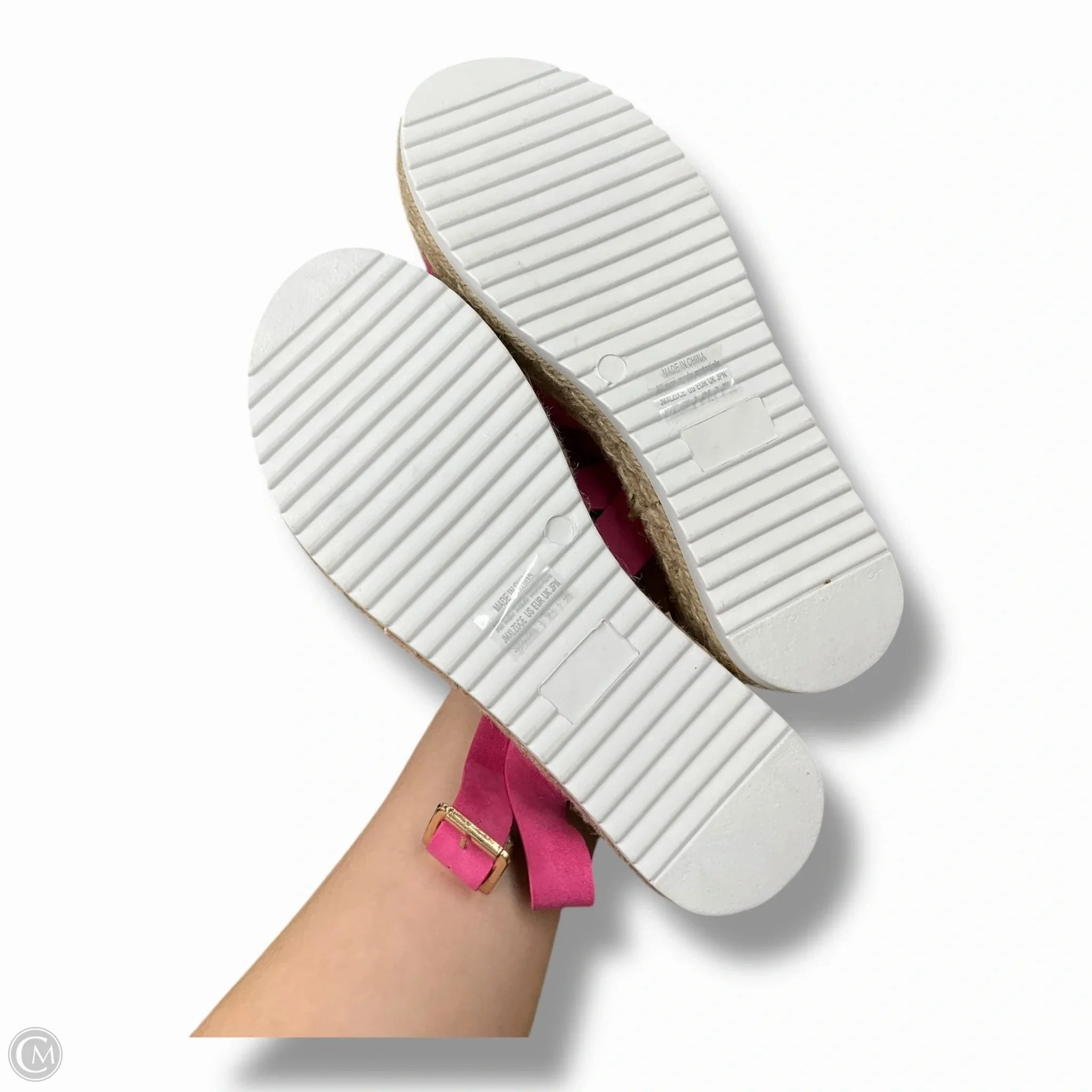 Sandals Heels Platform By Clothes Mentor In Pink, Size: 9