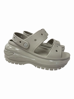 Sandals Heels Platform By Crocs In Green, Size:9