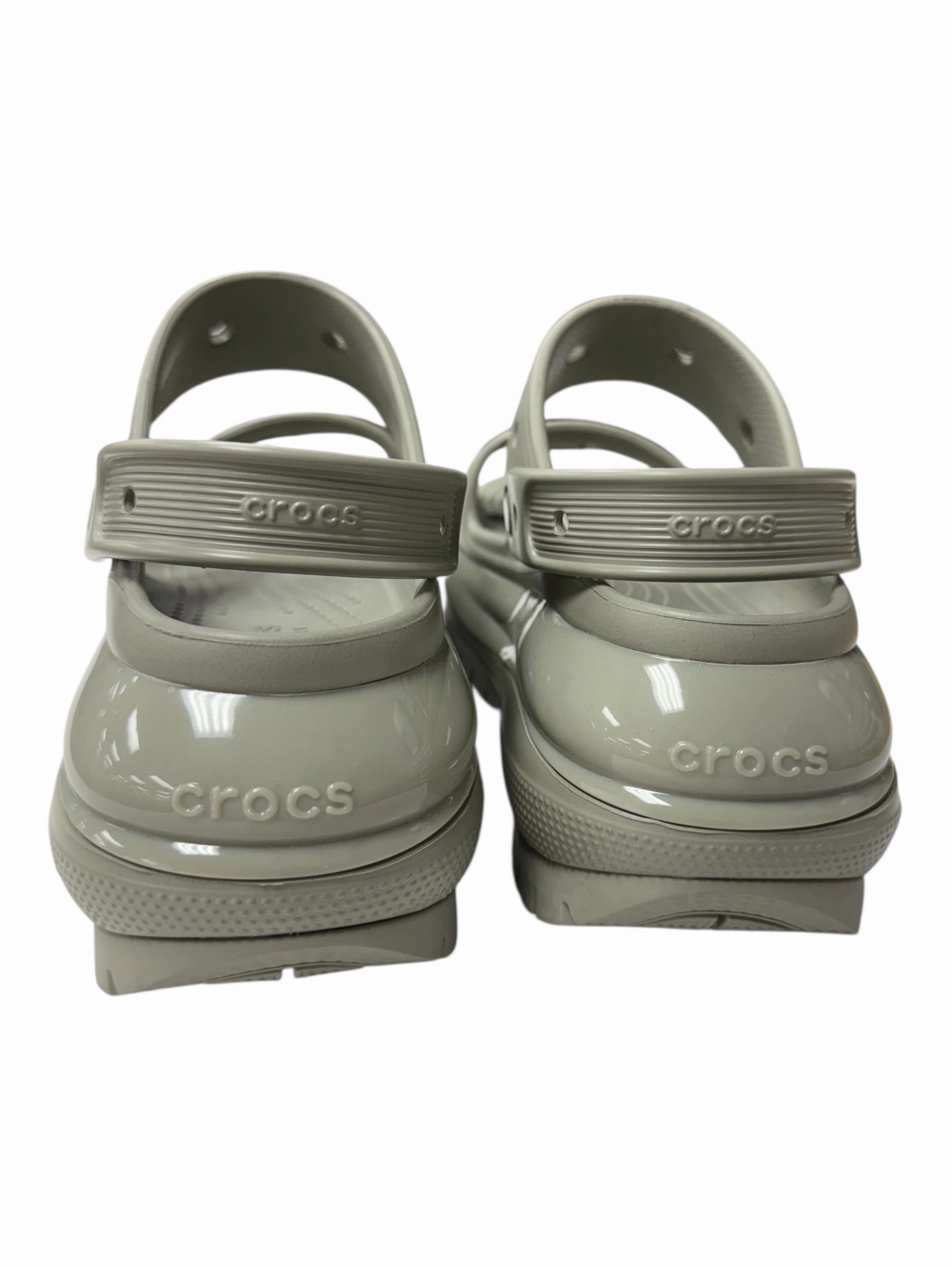 Sandals Heels Platform By Crocs In Green, Size:9