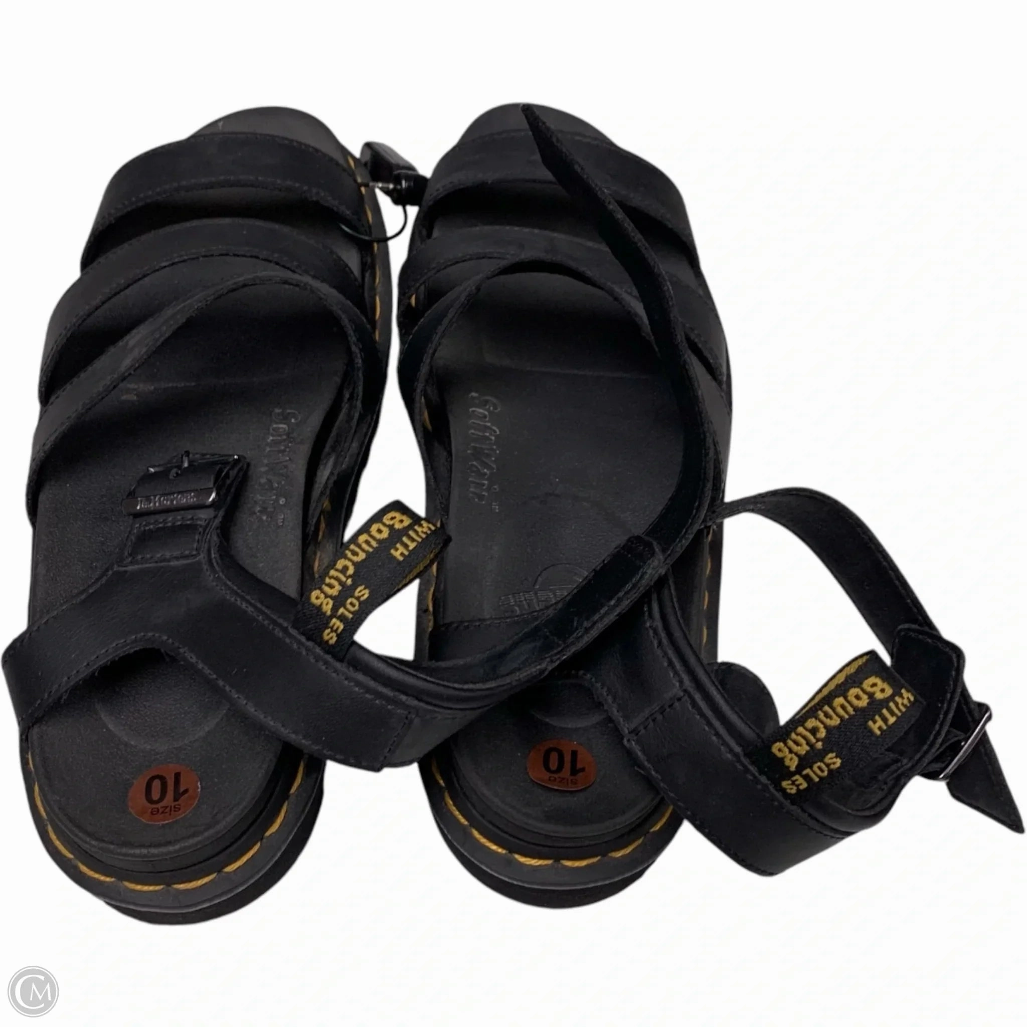 Sandals Heels Platform By Dr Martens In Black, Size: 10