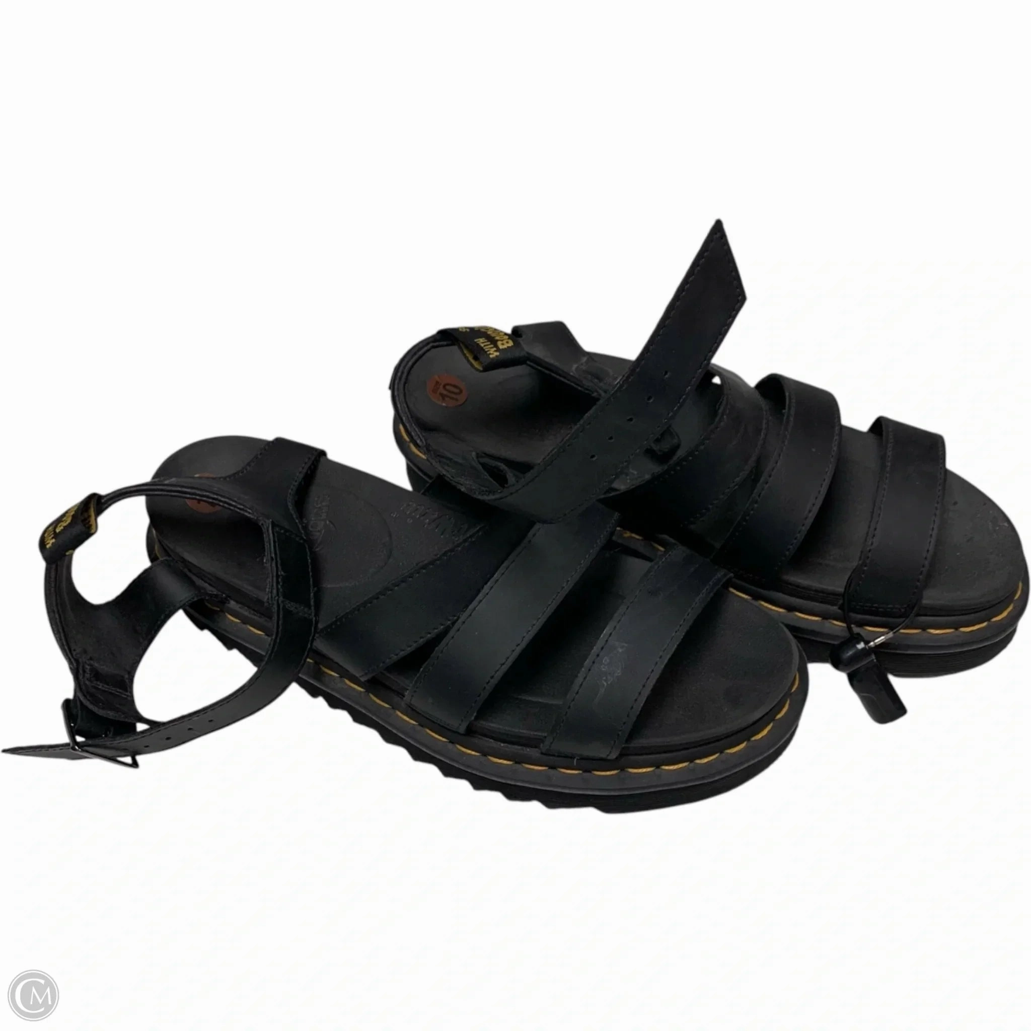 Sandals Heels Platform By Dr Martens In Black, Size: 10