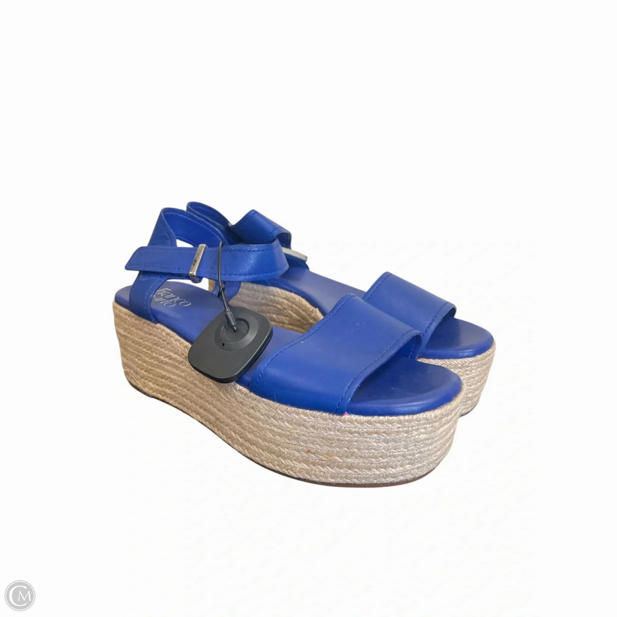 Sandals Heels Platform By Franco Sarto In Blue, Size: 8