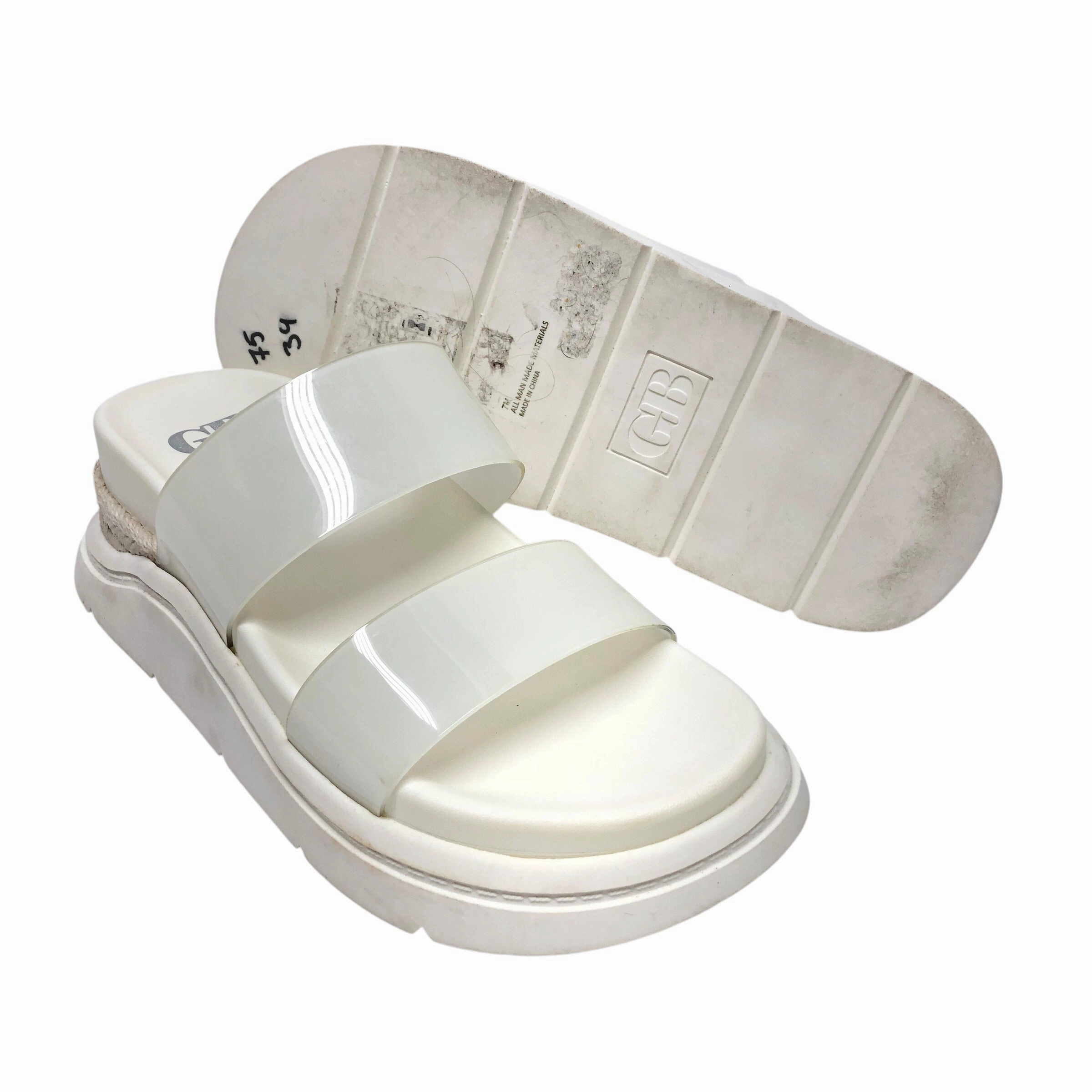 Sandals Heels Platform By Gianni Bini In Ivory, Size: 7