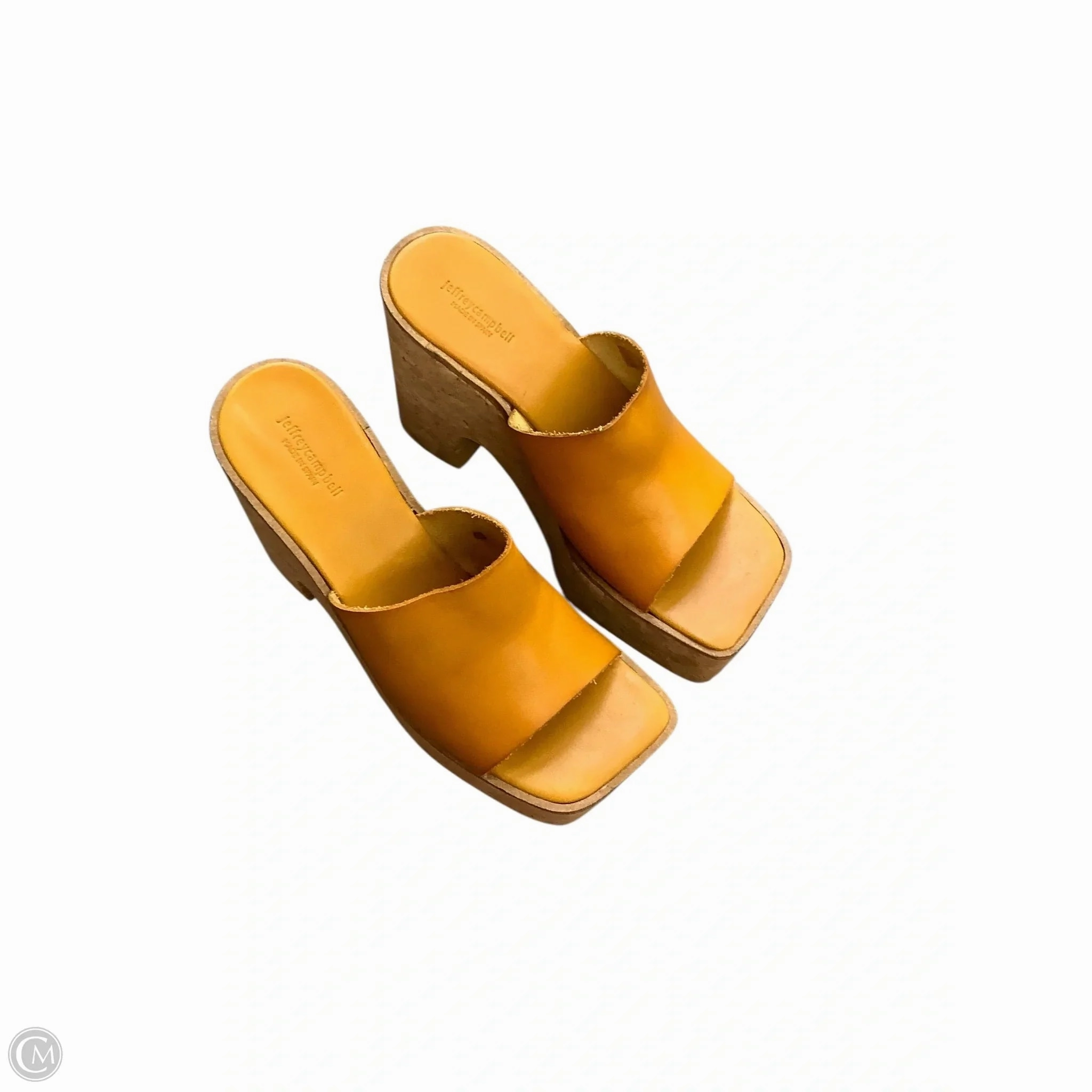 Sandals Heels Platform By Jeffery Campbell In Gold, Size: 9