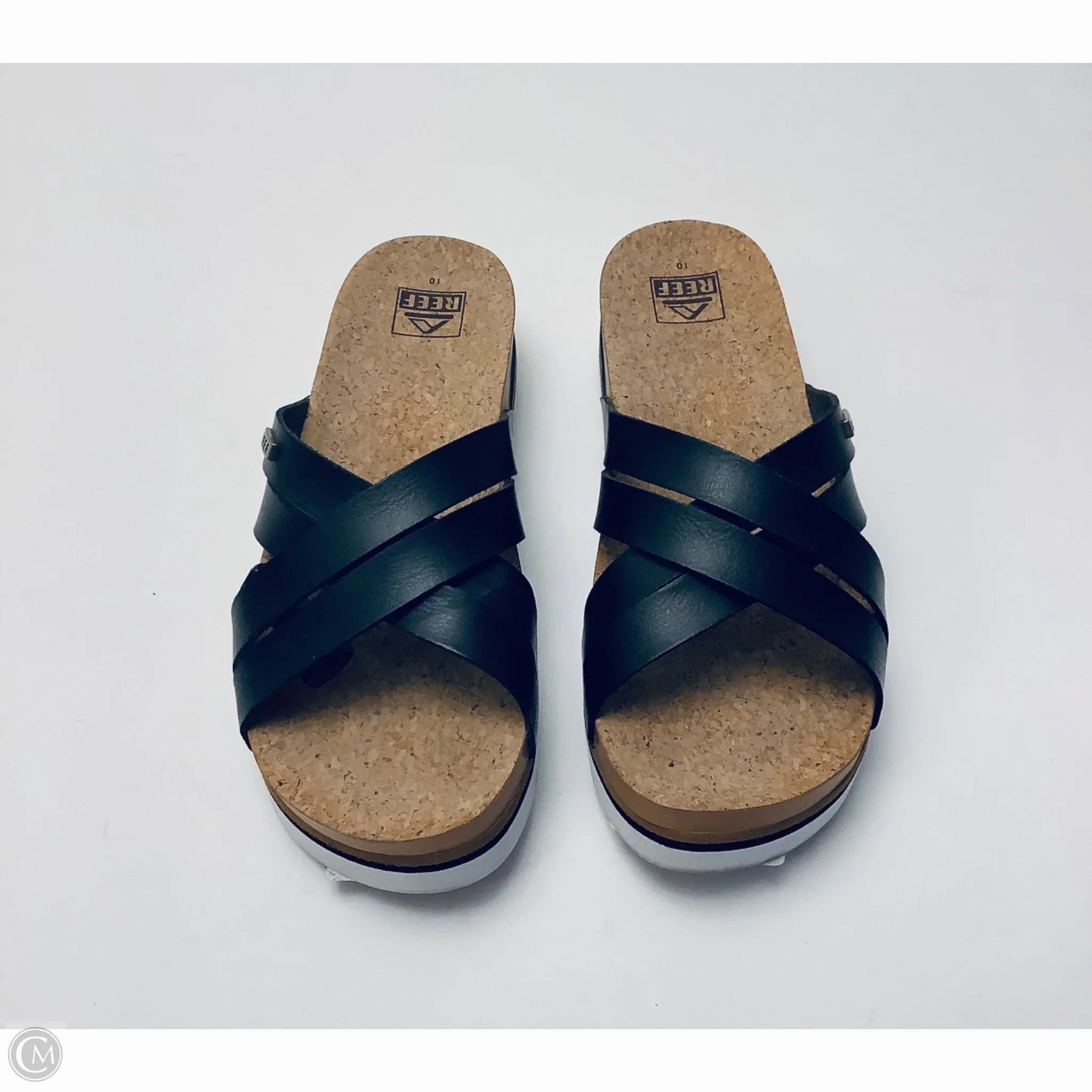 Sandals Heels Platform By Reef In Black, Size: 10