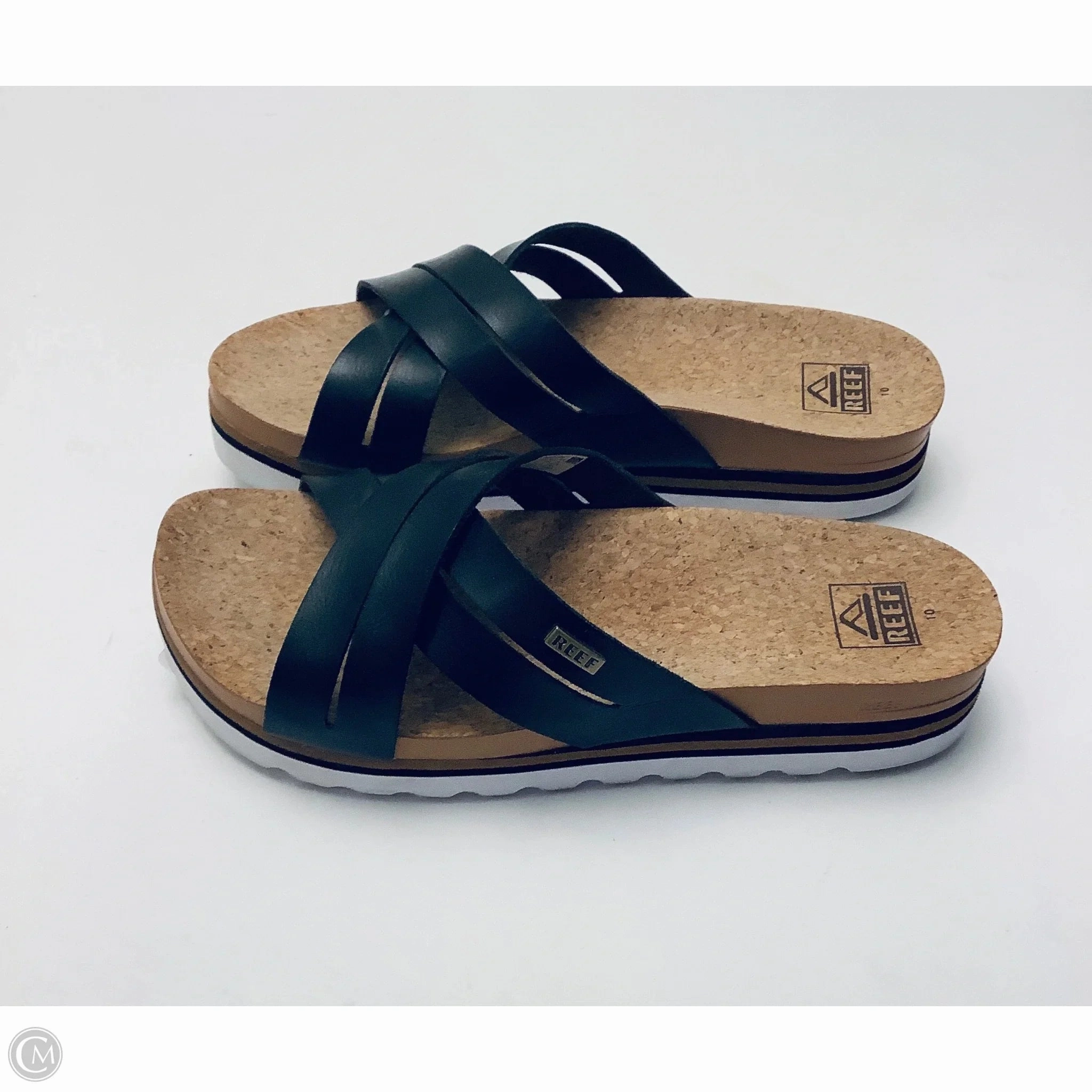 Sandals Heels Platform By Reef In Black, Size: 10