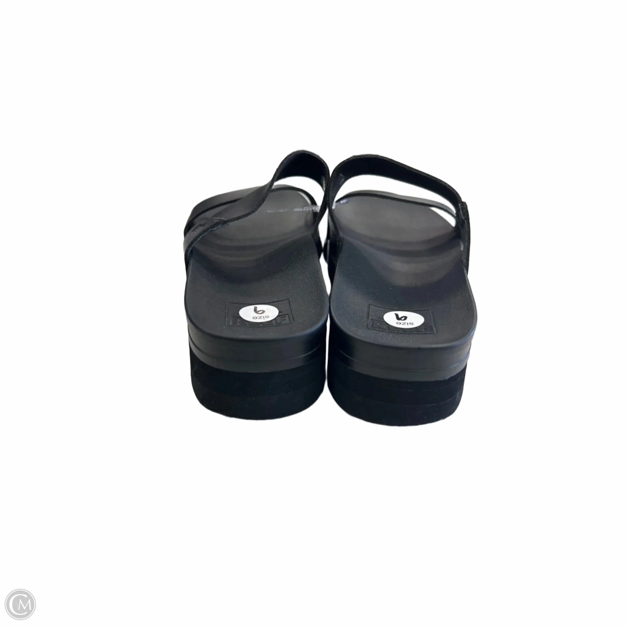 Sandals Heels Platform By Reef In Black, Size: 9