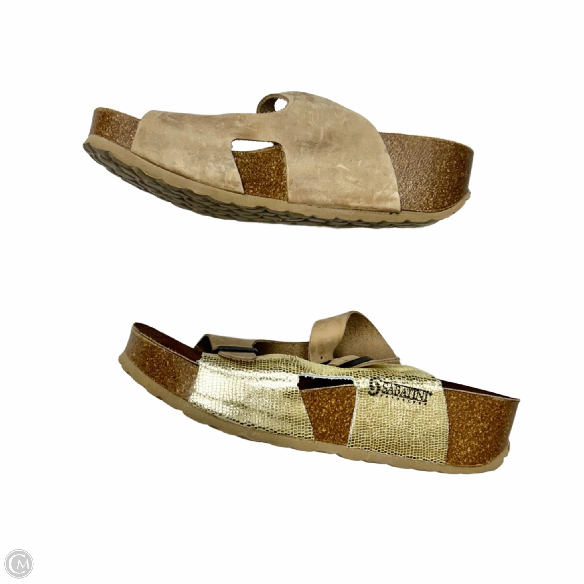 Sandals Heels Platform By Sabatini In Taupe, Size: 7.5