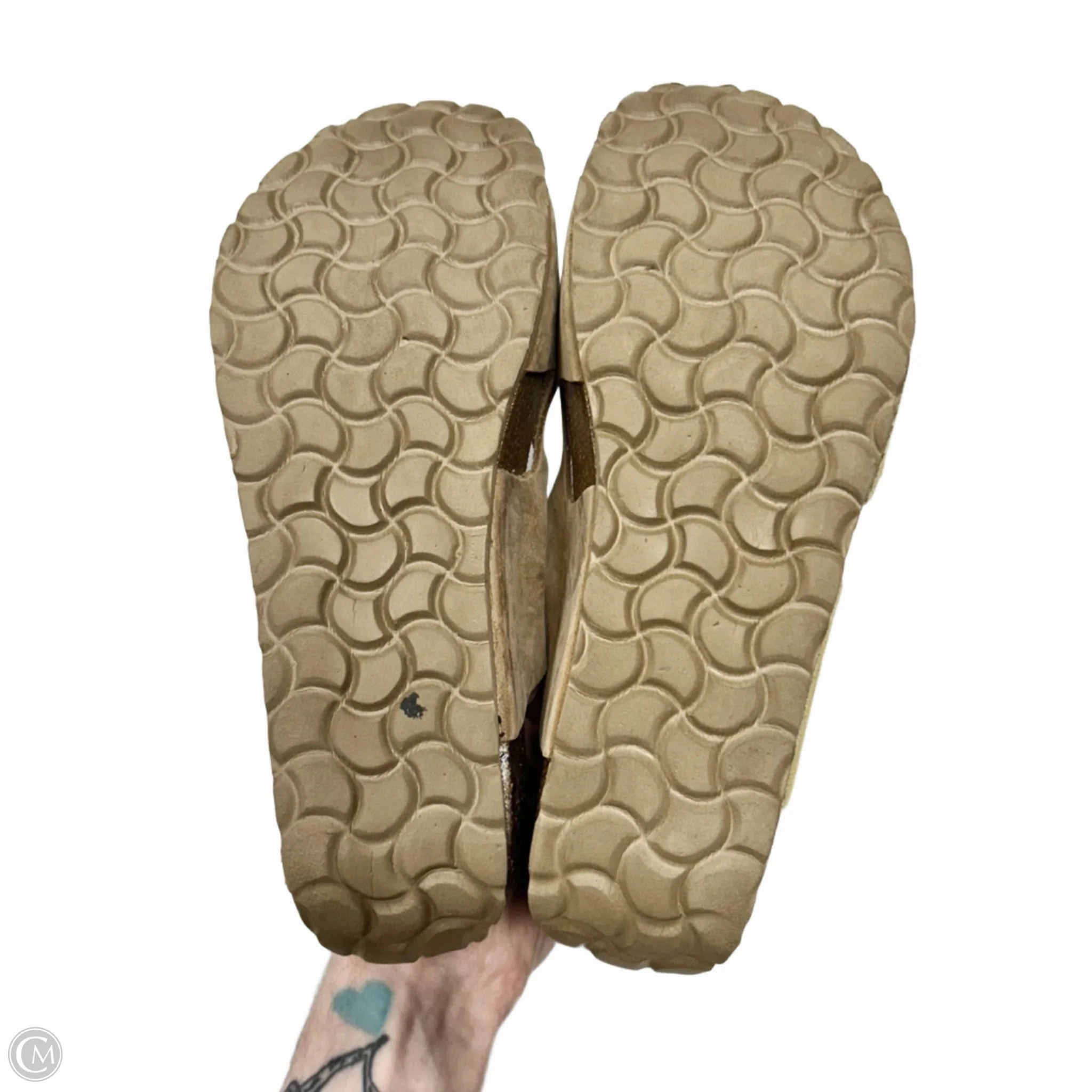 Sandals Heels Platform By Sabatini In Taupe, Size: 7.5