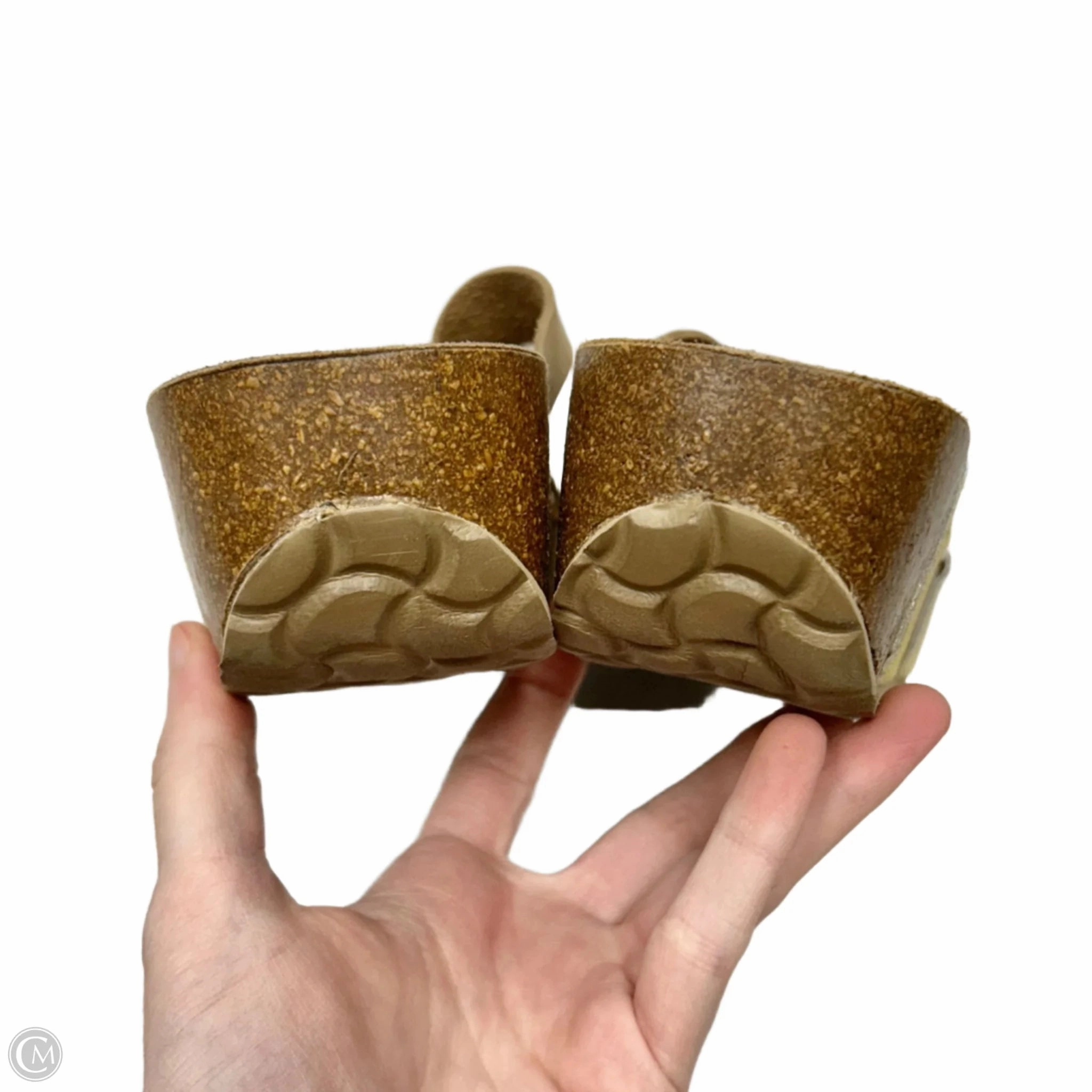Sandals Heels Platform By Sabatini In Taupe, Size: 7.5
