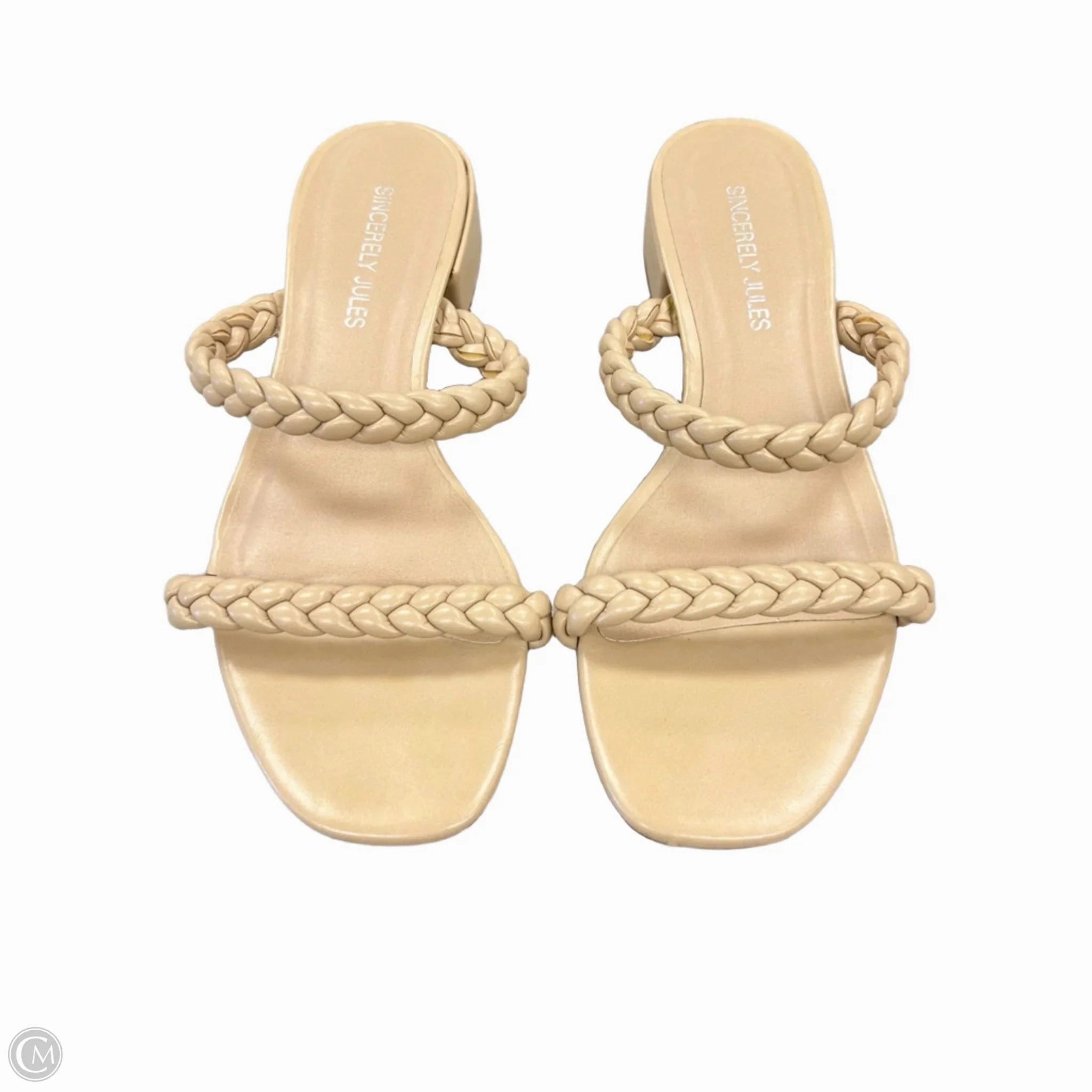 Sandals Heels Platform By Sincerely Jules In Tan, Size: 9