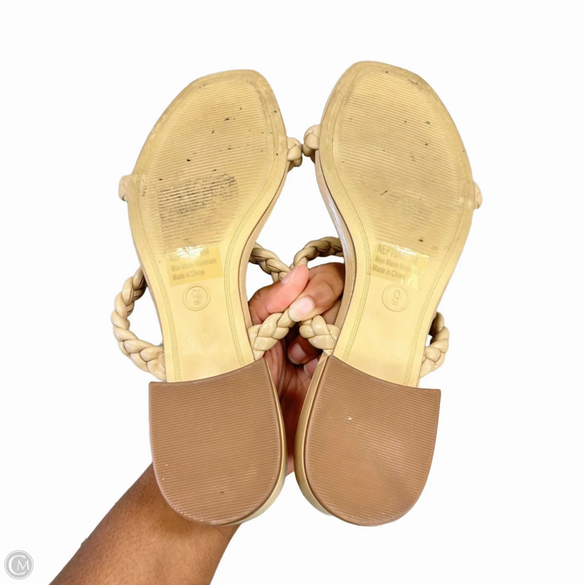 Sandals Heels Platform By Sincerely Jules In Tan, Size: 9