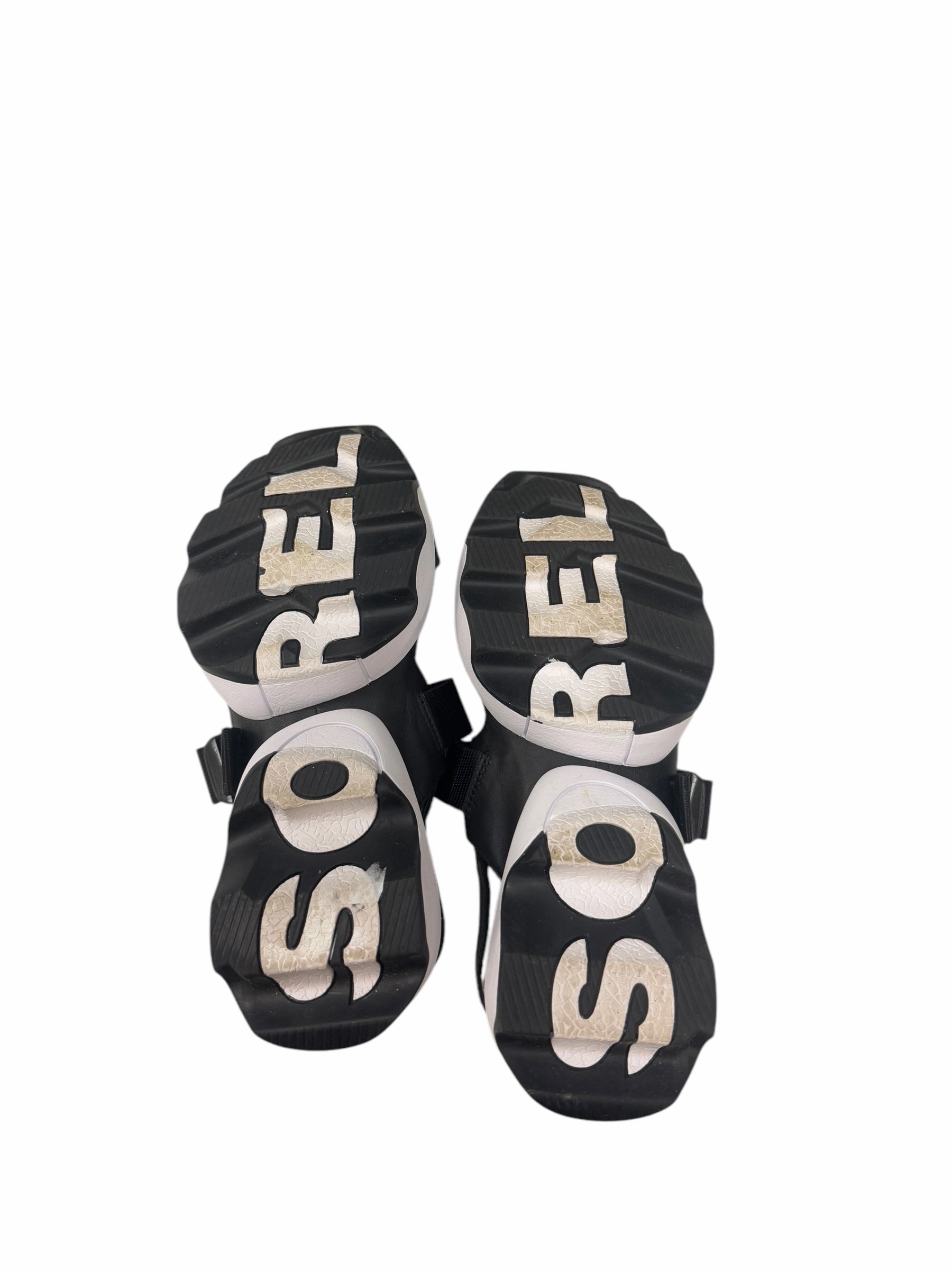 Sandals Heels Platform By Sorel In Black & White, Size: 7.5