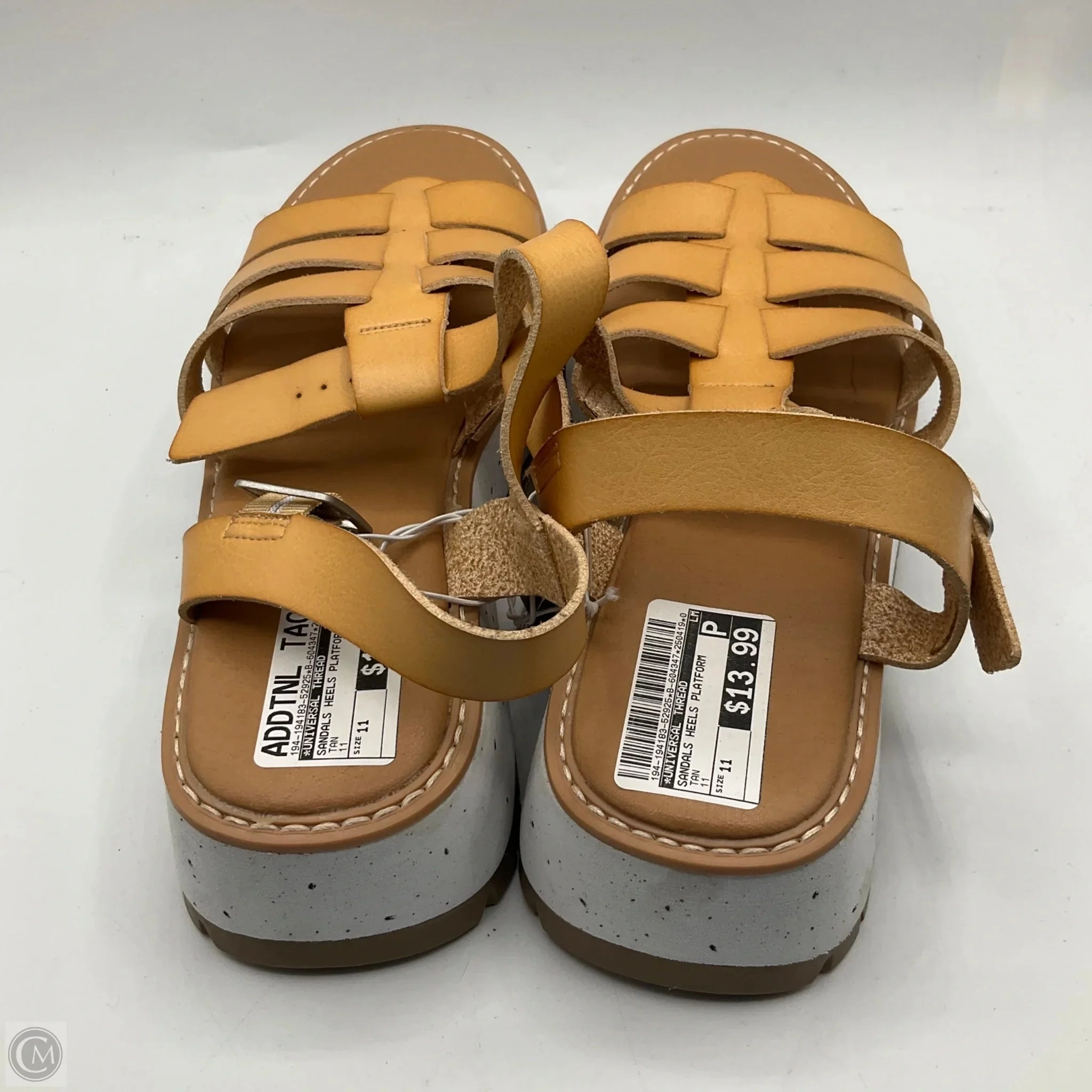 Sandals Heels Platform By Universal Thread In Tan, Size: 11