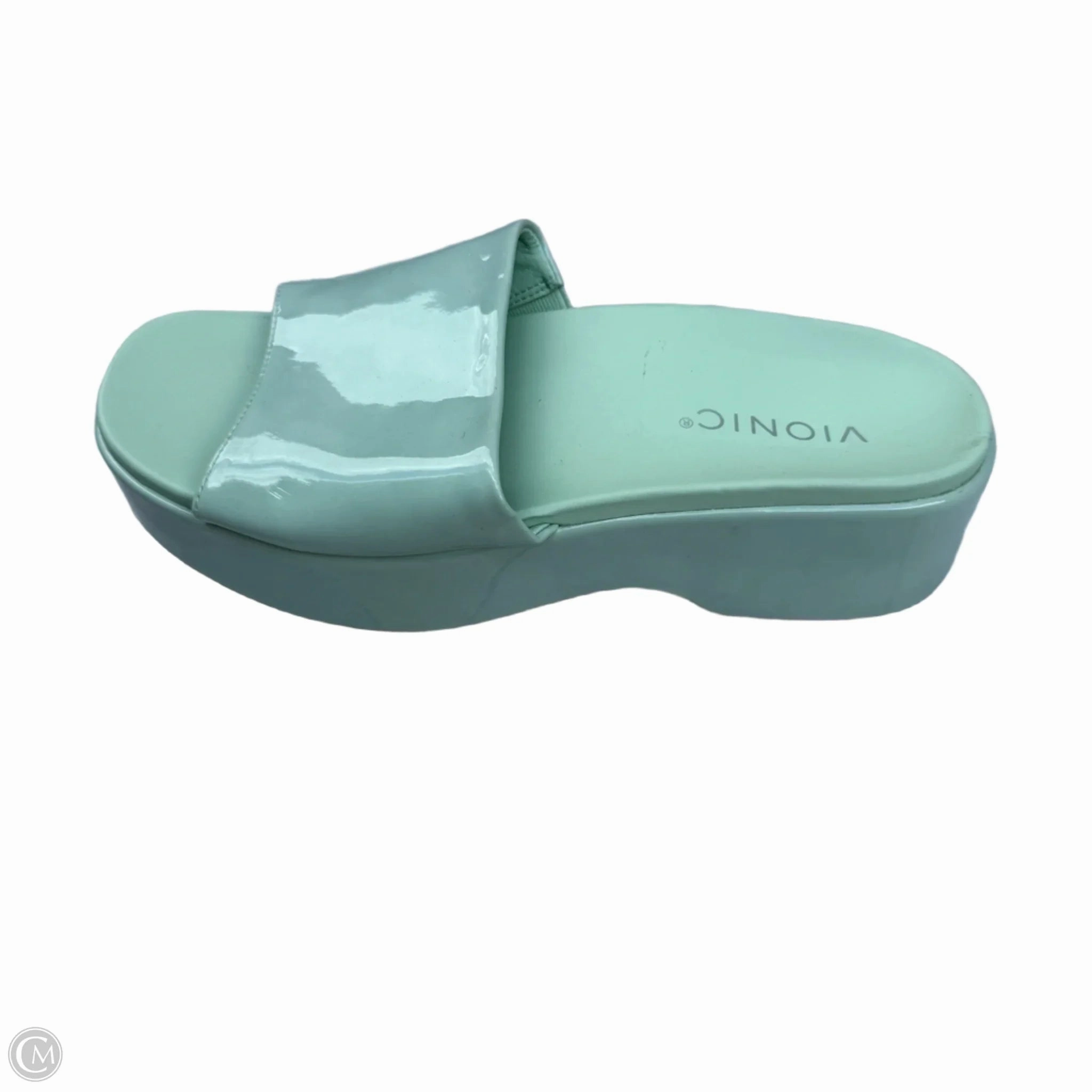 Sandals Heels Platform By Vionic In Green, Size: 8