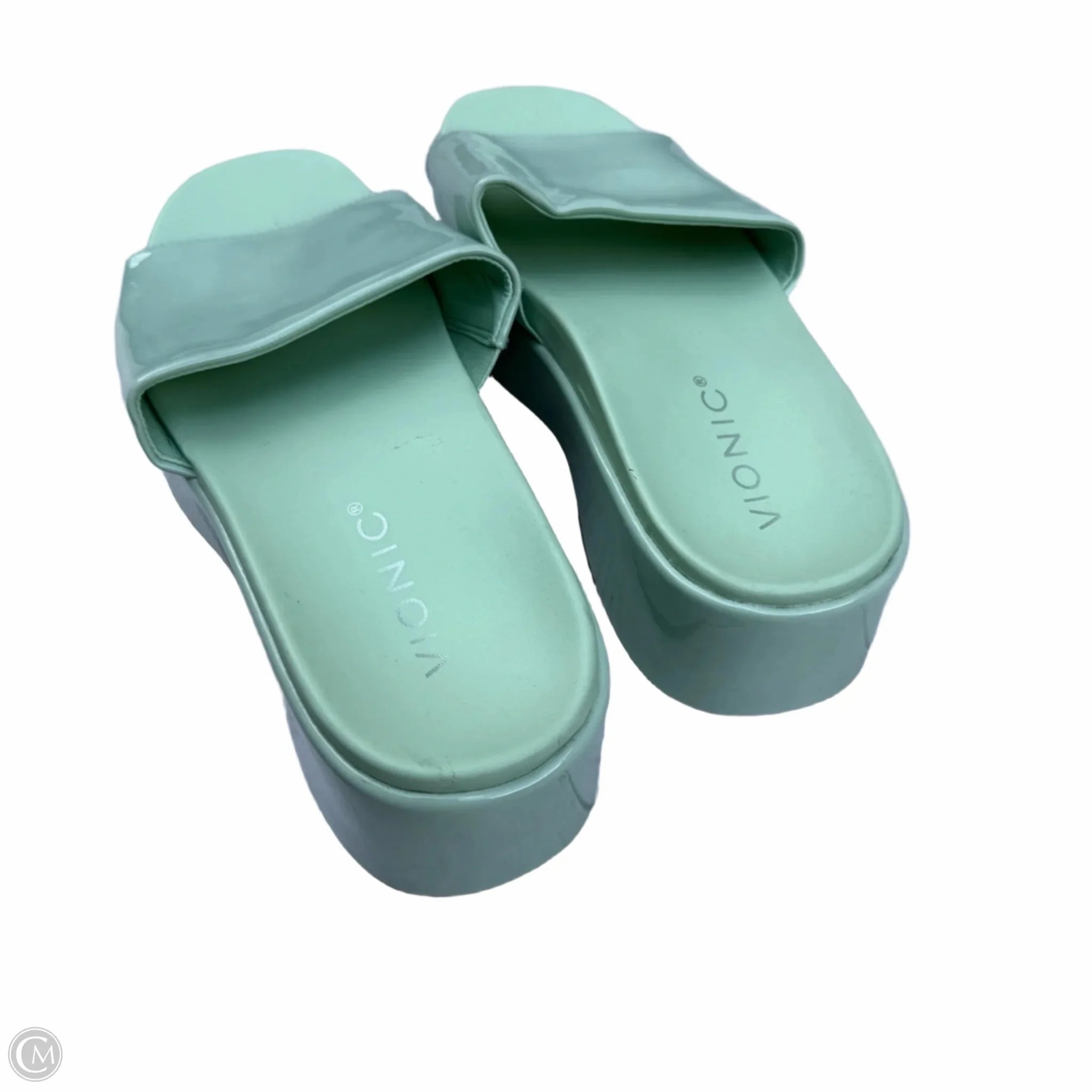 Sandals Heels Platform By Vionic In Green, Size: 8