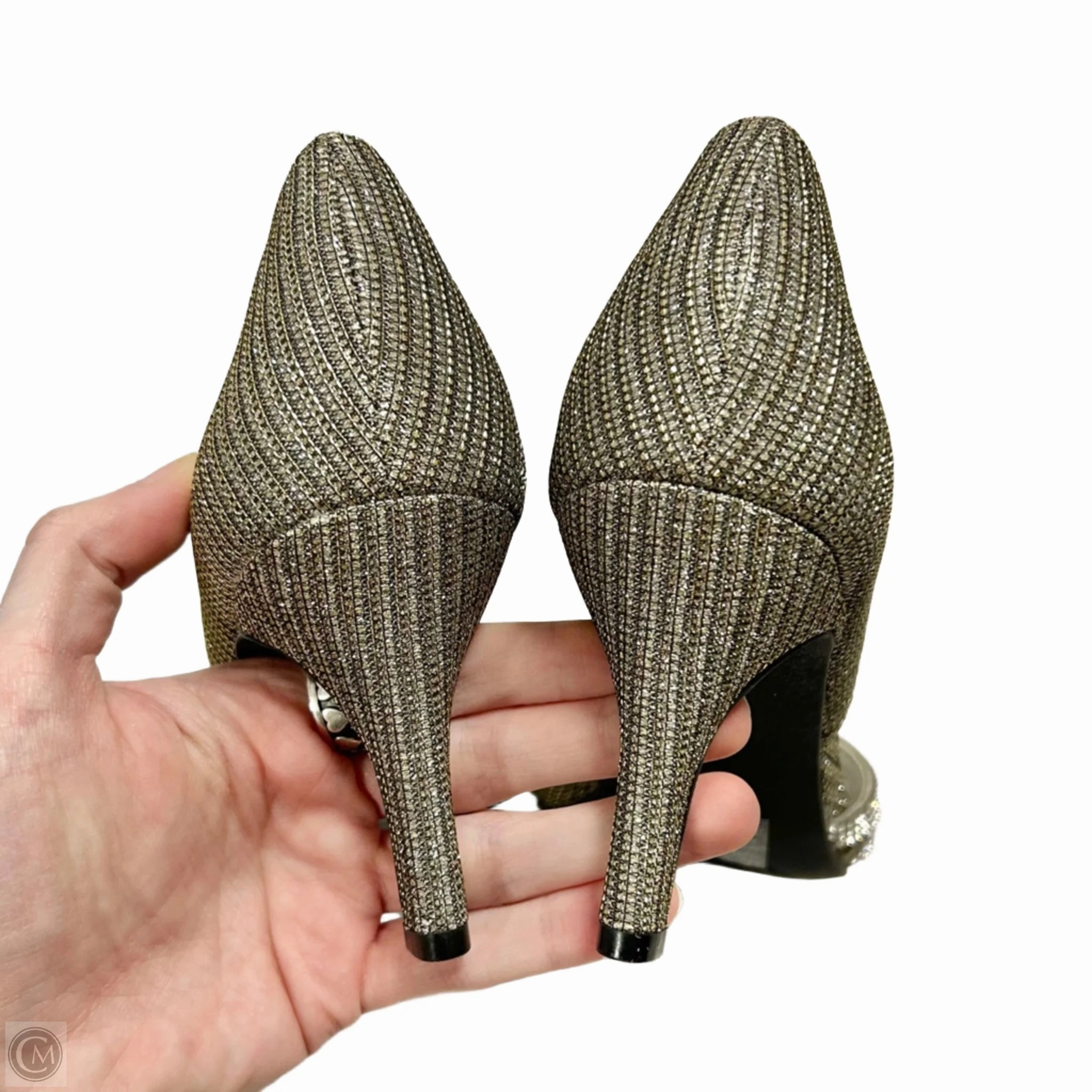 Sandals Heels Stiletto By Alfani In Silver, Size: 6