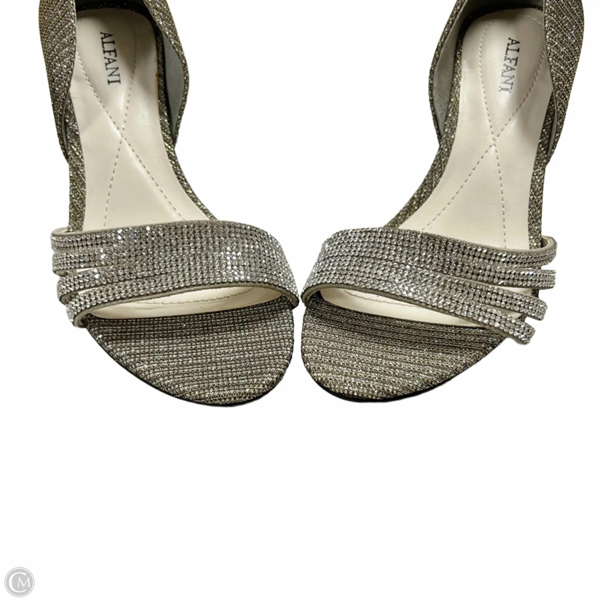 Sandals Heels Stiletto By Alfani In Silver, Size: 6