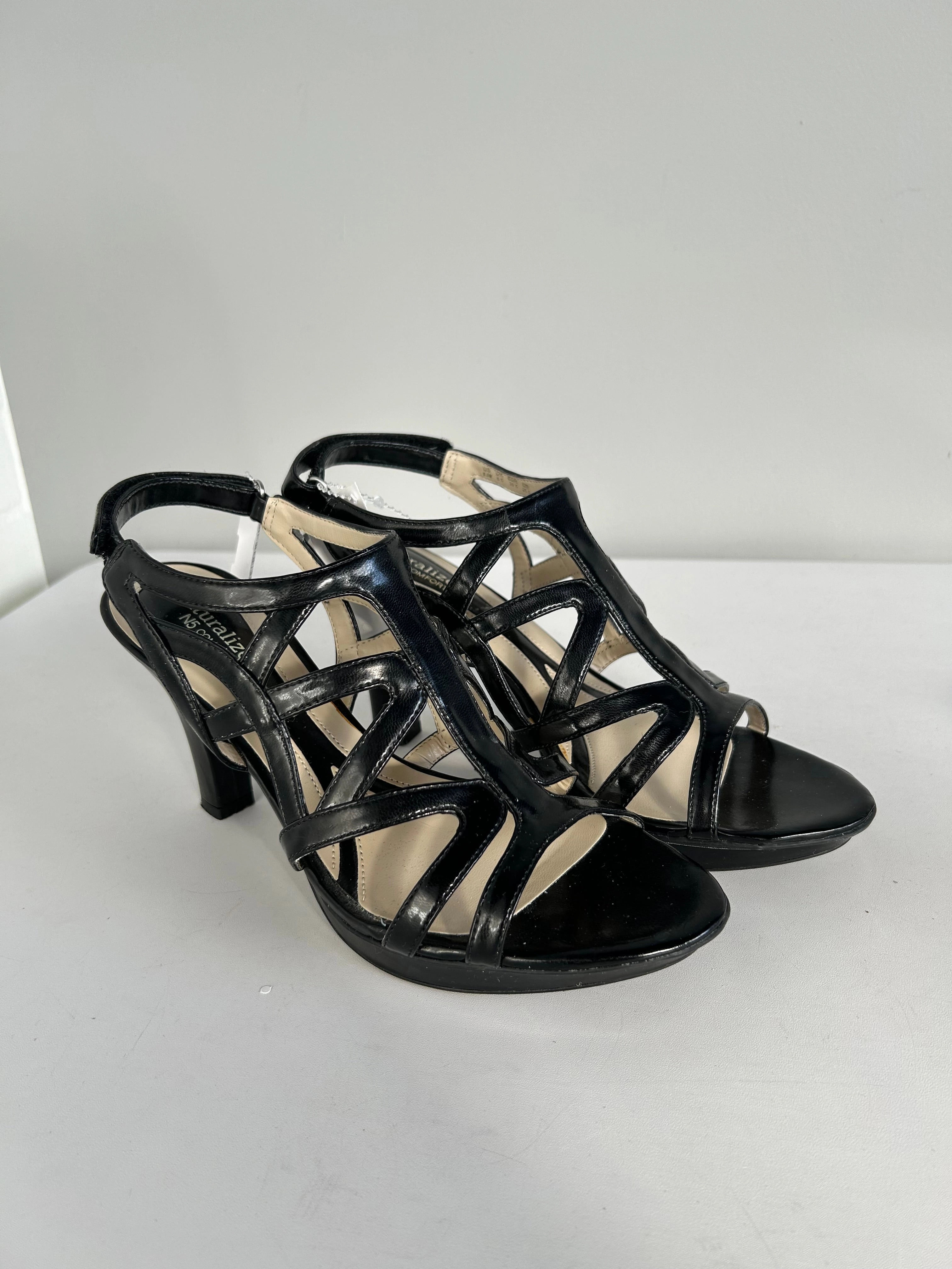 Sandals Heels Stiletto By Naturalizer In Black, Size: 8.5