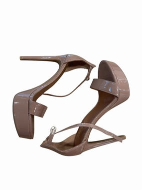 Sandals Heels Stiletto By Nine West In Brown, Size: 8