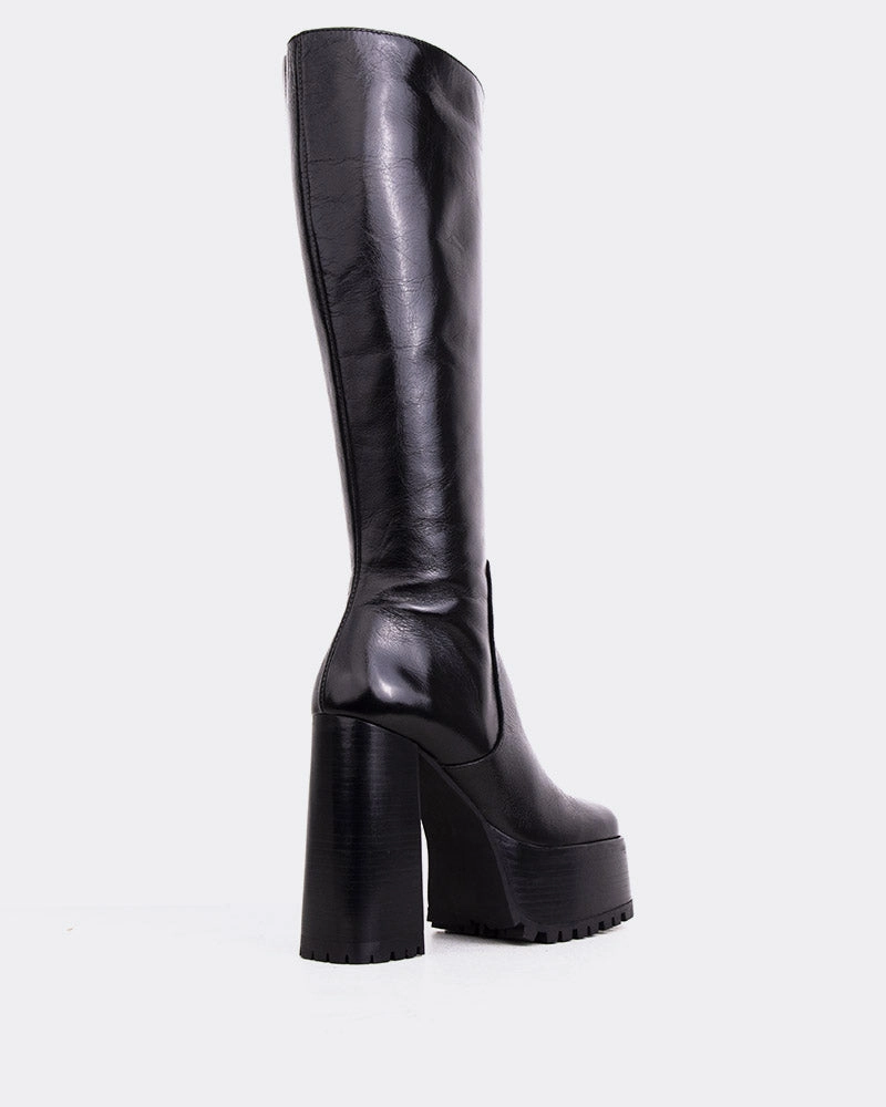 Saylor Black Leather