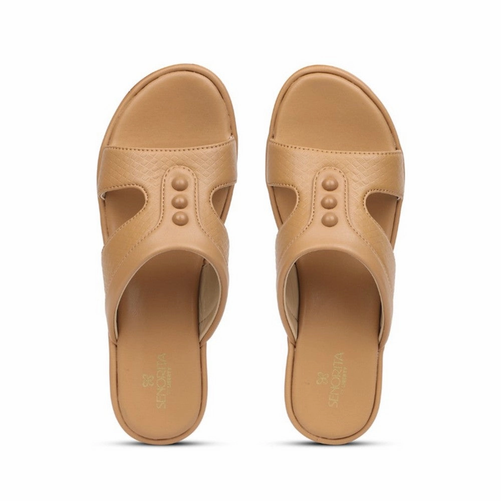 Senorita Beige Casual Slipper For Women SGL-2 By Liberty
