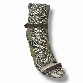 Sevan Desert Snake Leather Open Toe Booties By Tsubo In Snakeskin Print, Size: 10