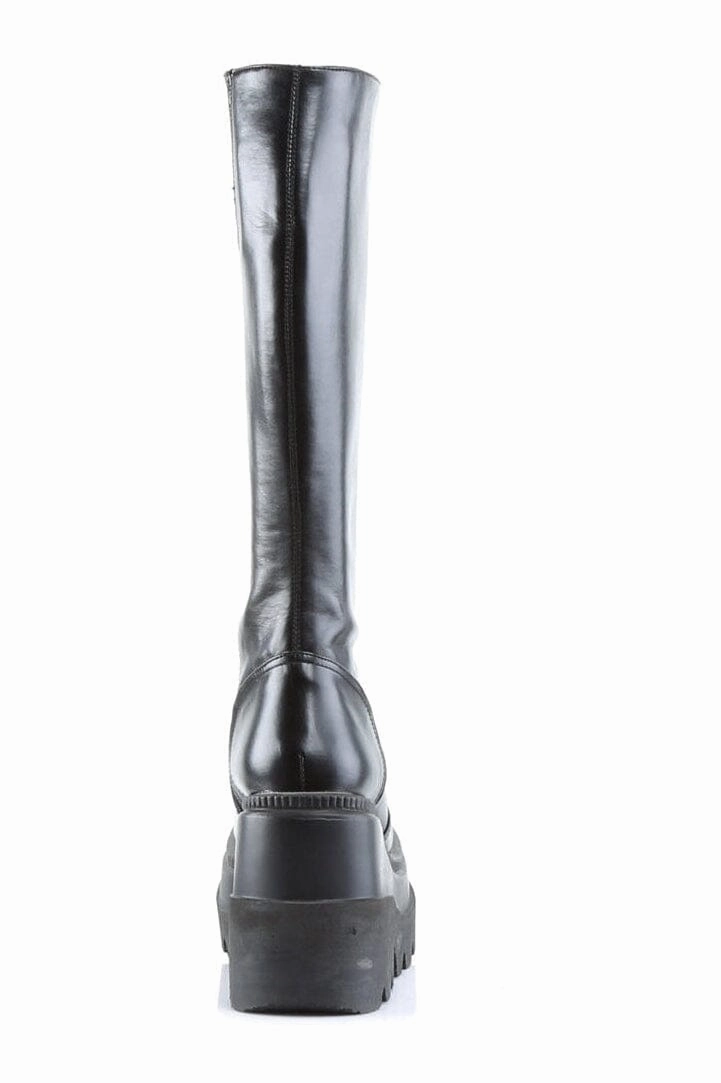 SHAKER-100 Black Vegan Leather Lolita