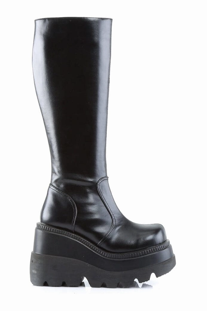 SHAKER-100 Black Vegan Leather Lolita