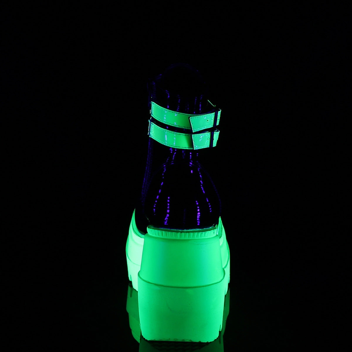 SHAKER-52  Black Patent-UV Neon Green