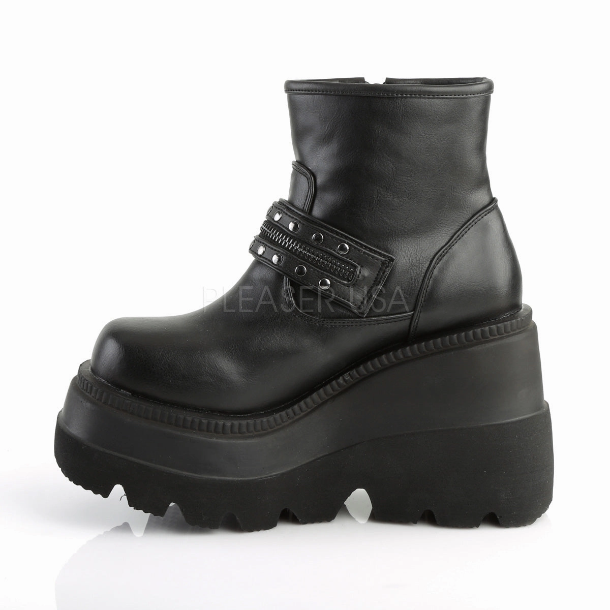 SHAKER-55  Black Vegan Leather