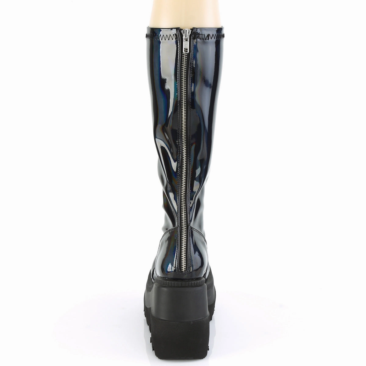 SHAKER-65  Stretch Black Patent Hologram