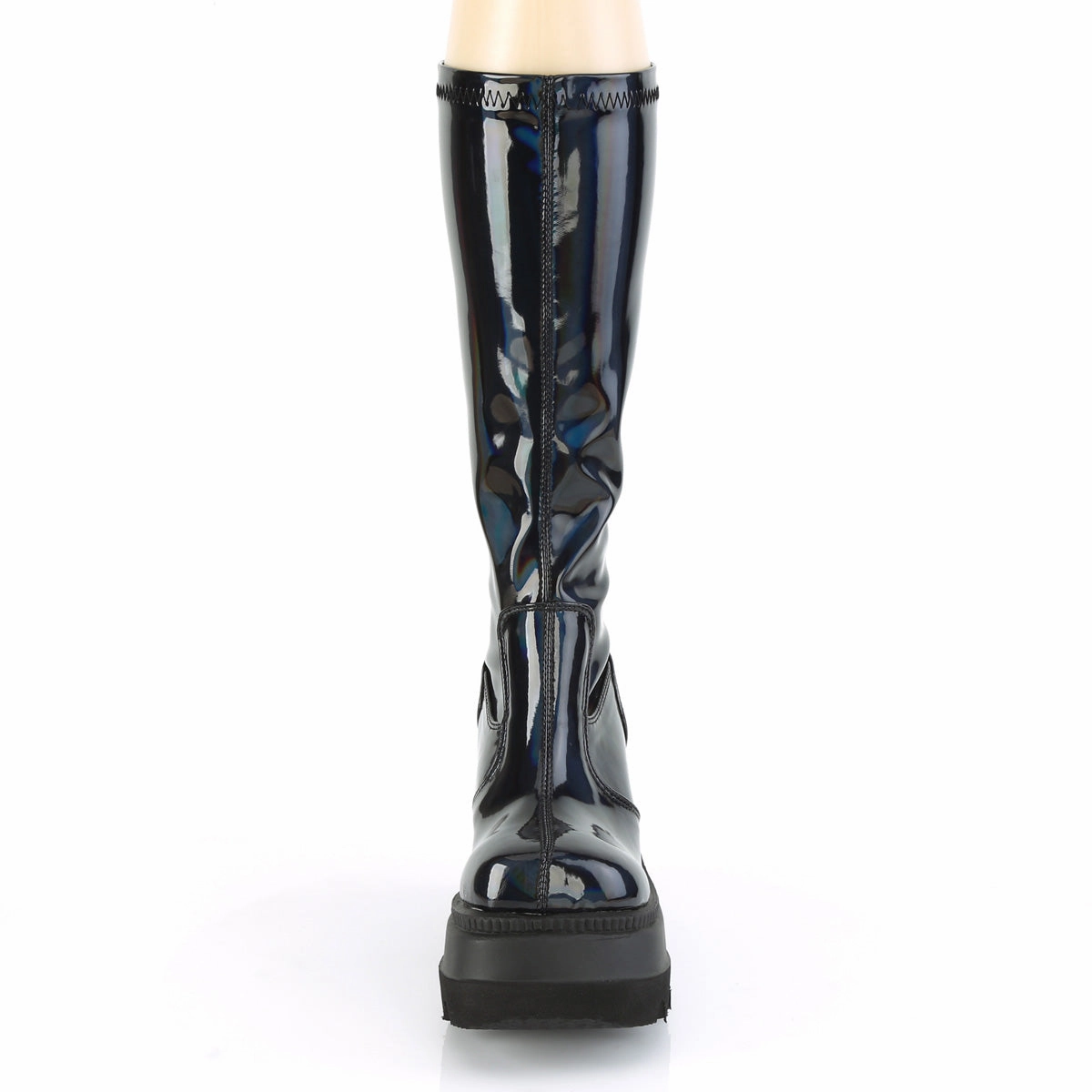 SHAKER-65  Stretch Black Patent Hologram