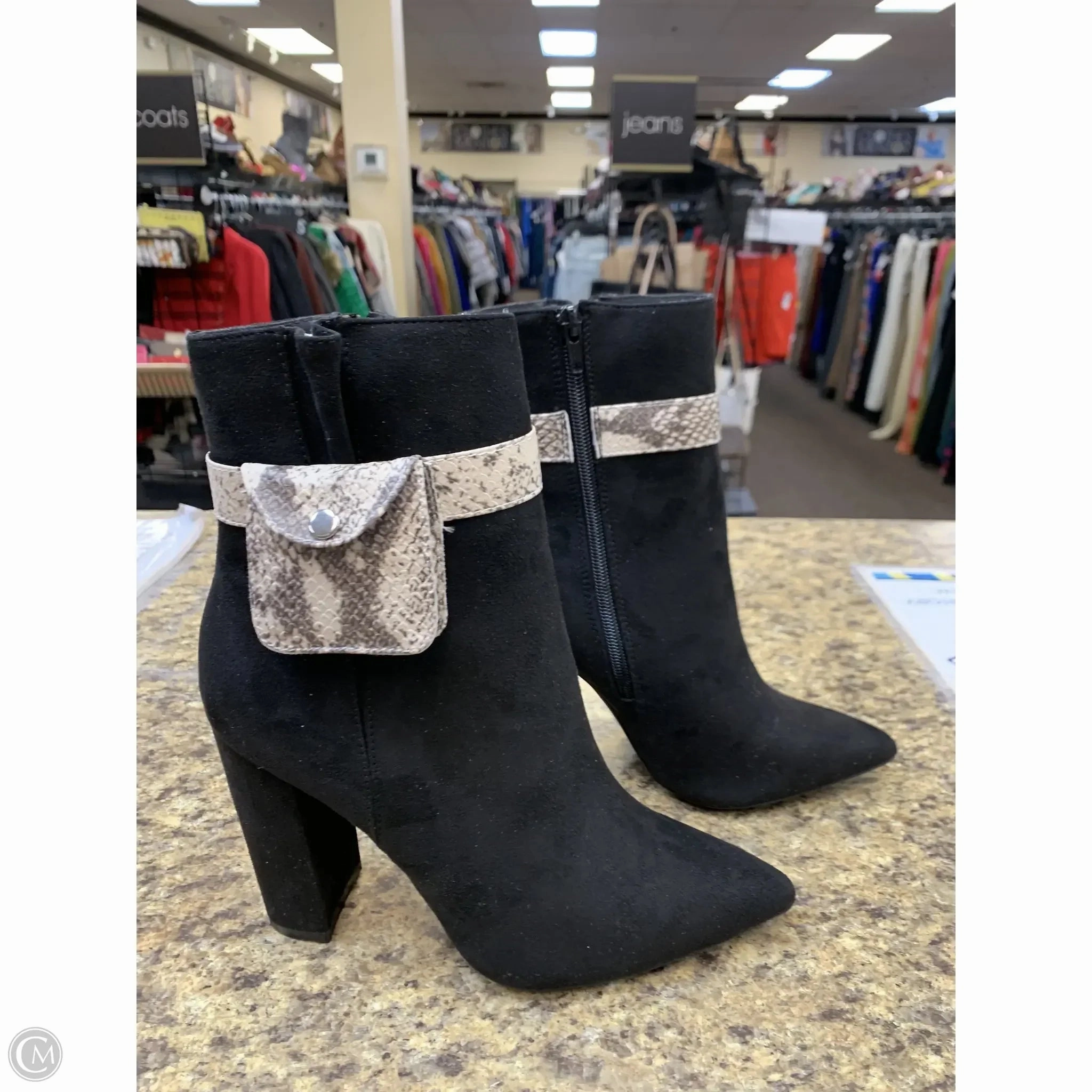 Shoes Heels Block By Qupid In Black, Size: 8.5