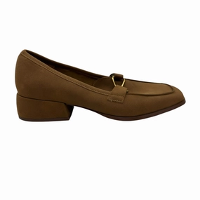 Shoes Heels Block By Solanz In Tan, Size:10